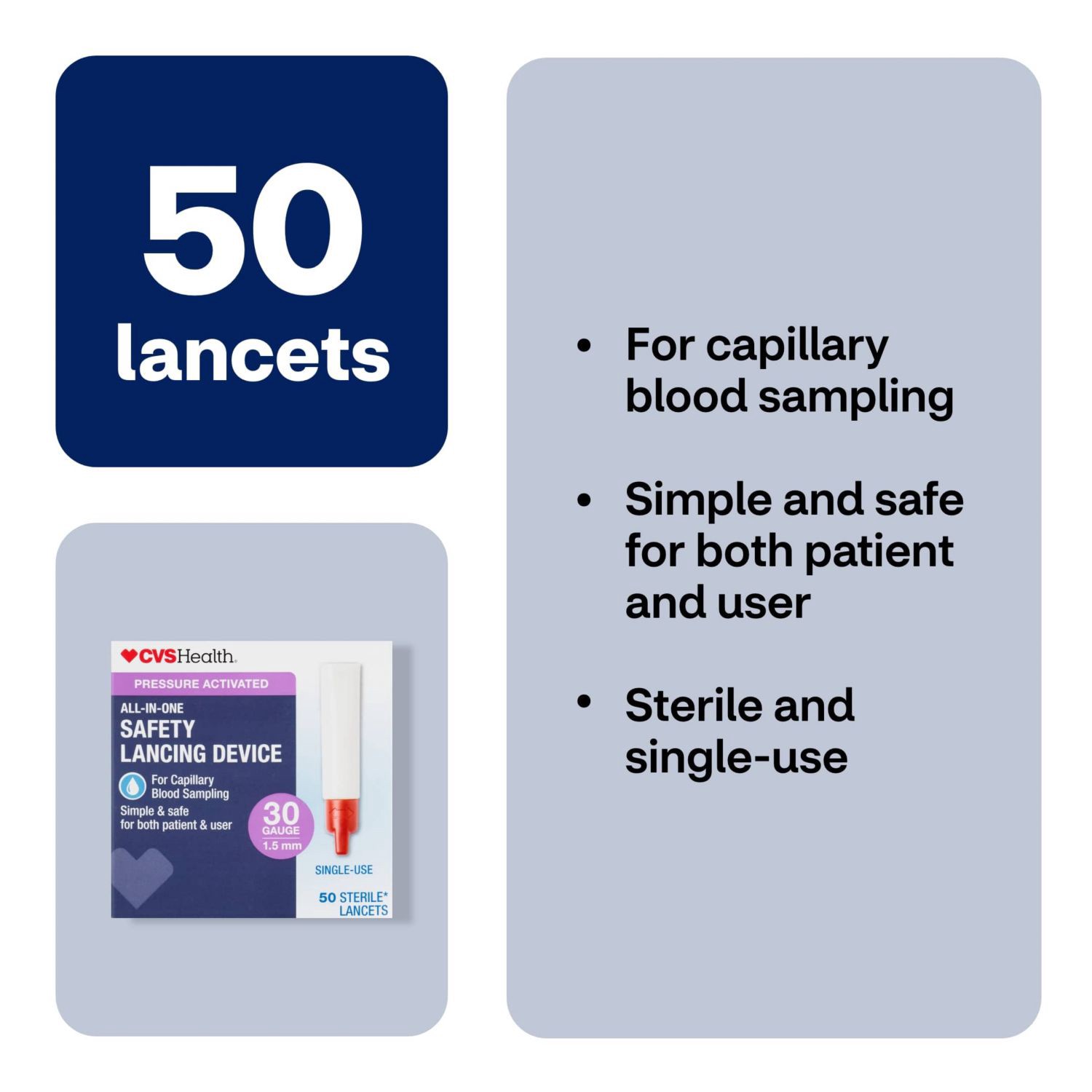 slide 4 of 9, Cvs Health All In One Lancing Device, 1 ct