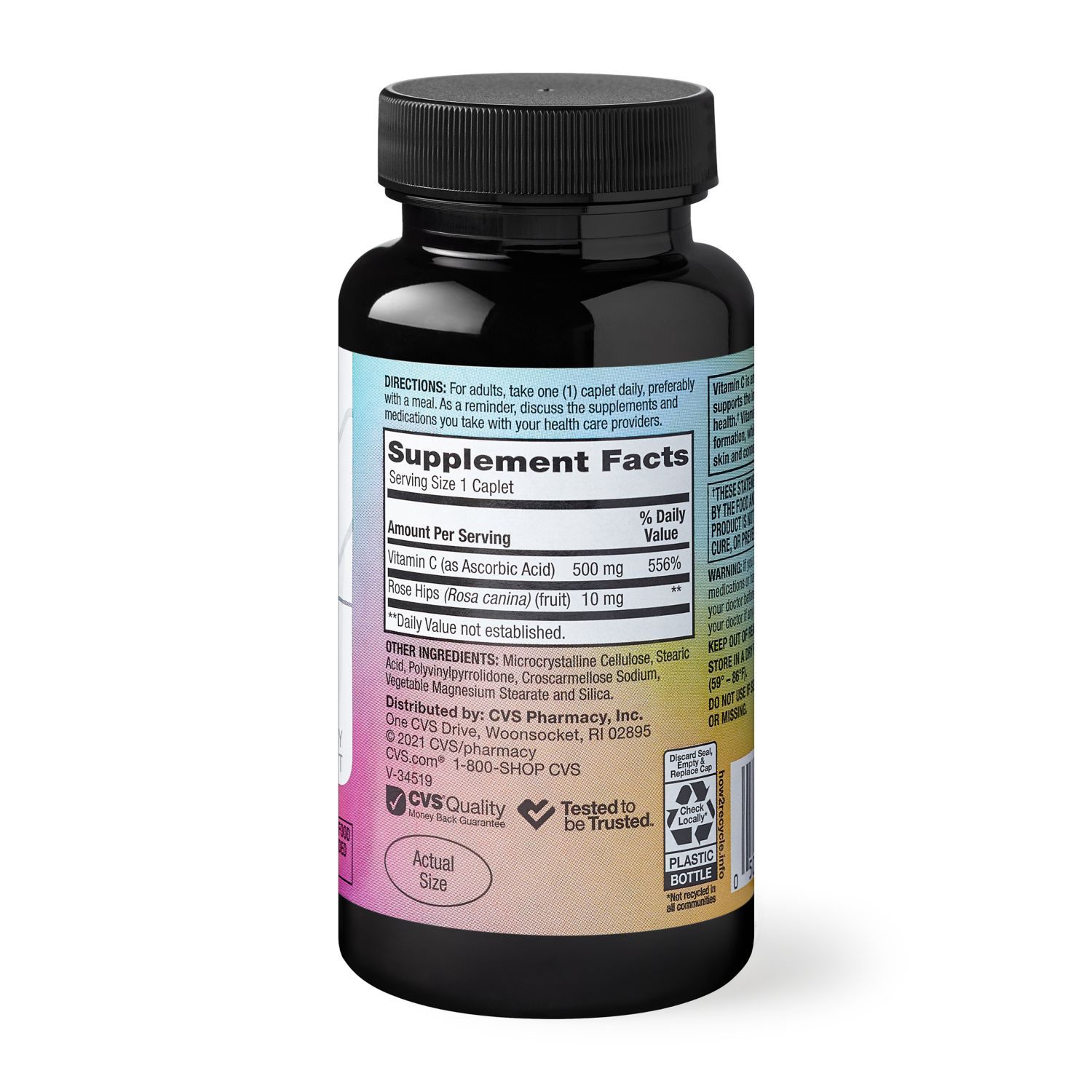 slide 3 of 4, Cvs Health Vitamin C With Rose Hips Tablets, 100 Ct, 1 ct