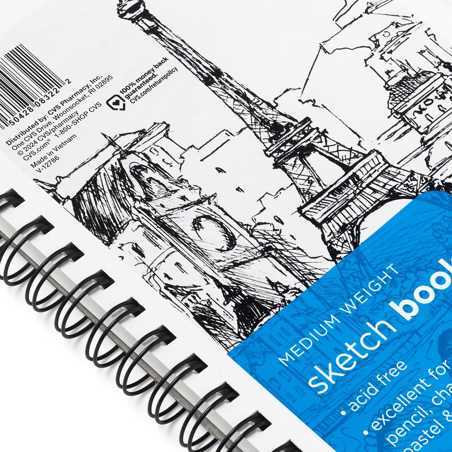 slide 3 of 5, Caliber Sketch Book 9 In X 6 In, Medium Weight, 70 Sheet, 70 ct