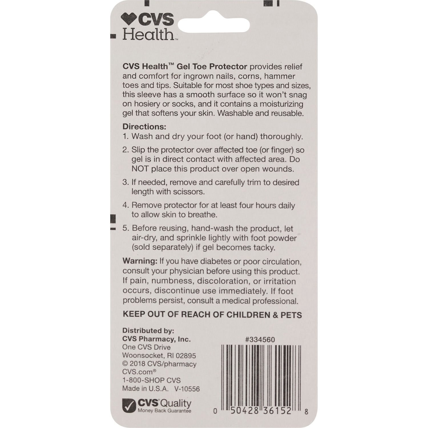 slide 2 of 2, Cvs Health Mineral Oil Gel Toe Protector, One Size, 1 ct