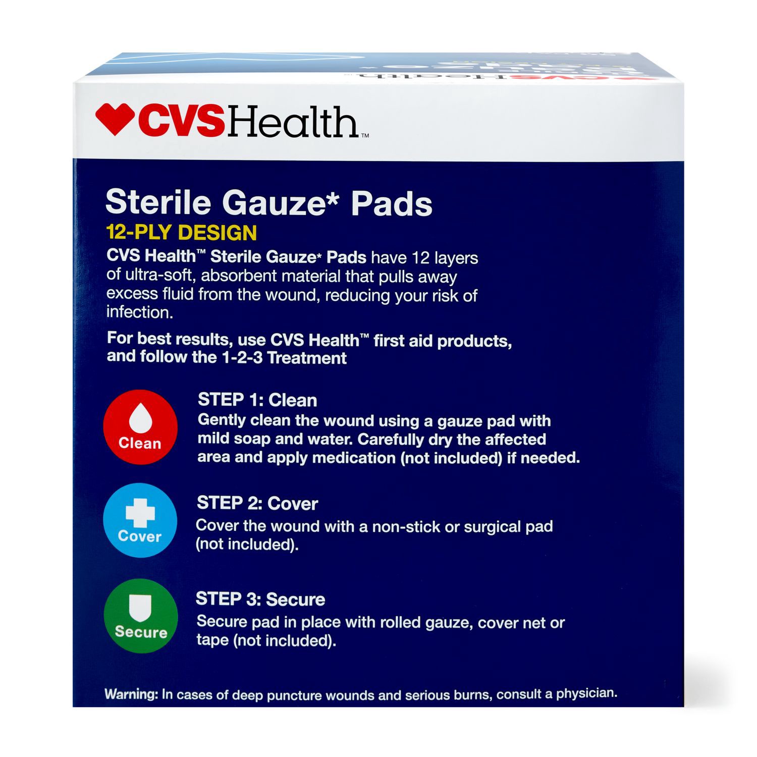 slide 6 of 6, CVS Health Sterile Gauze Pads, 4 In X 4 In, 50 Ct, 1 ct
