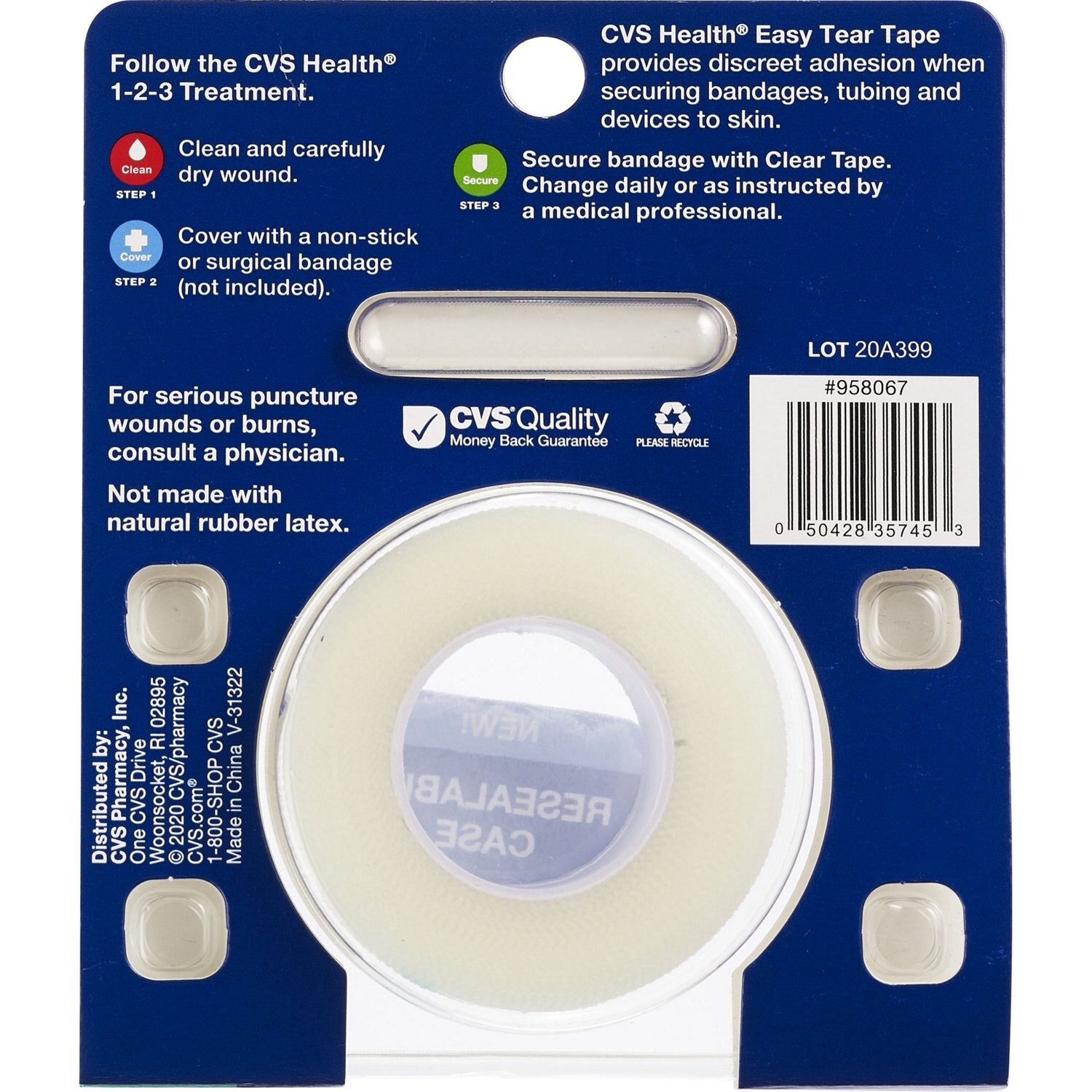 slide 2 of 3, Cvs Health Breathable Clear Tape Roll, 1 ct