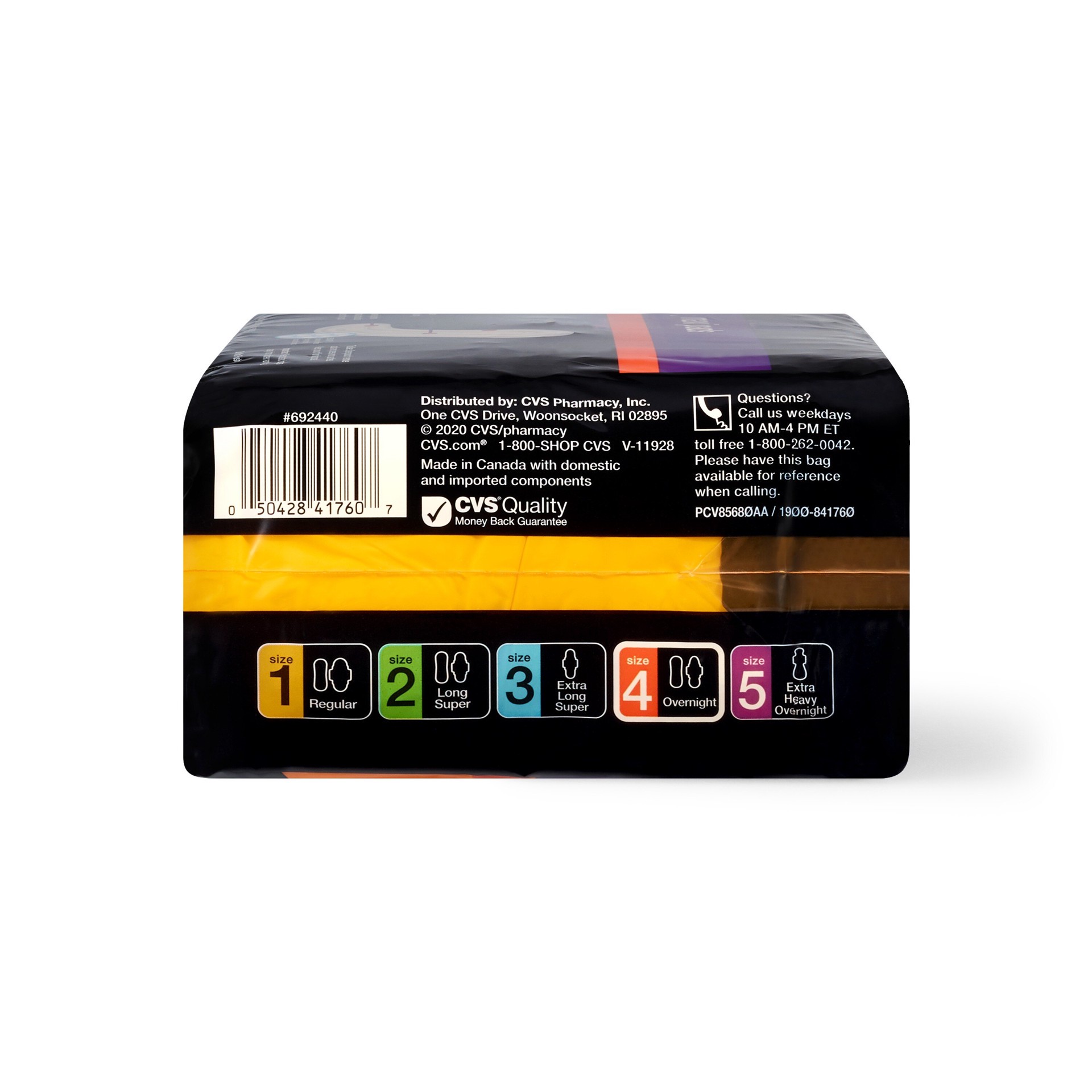 slide 5 of 7, CVS Health Overnight Maxi Pads, 28 Ct, 1 ct