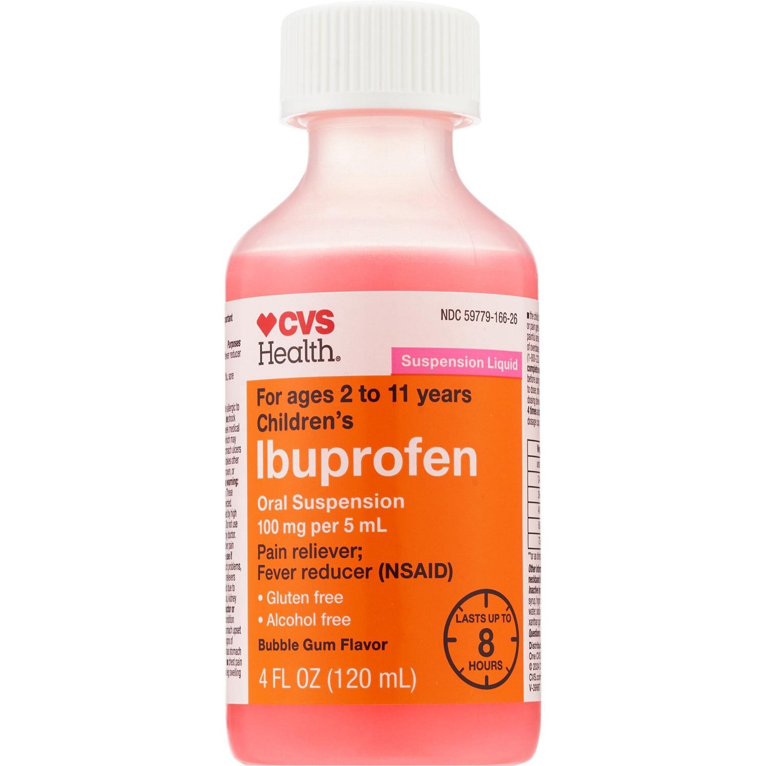 slide 4 of 7, CVS Health Children's Ibuprofen Pain Reliever & Fever Reducer (Nsaid) Oral Suspension, Bubble Gum, 4 Fl Oz, 4 oz