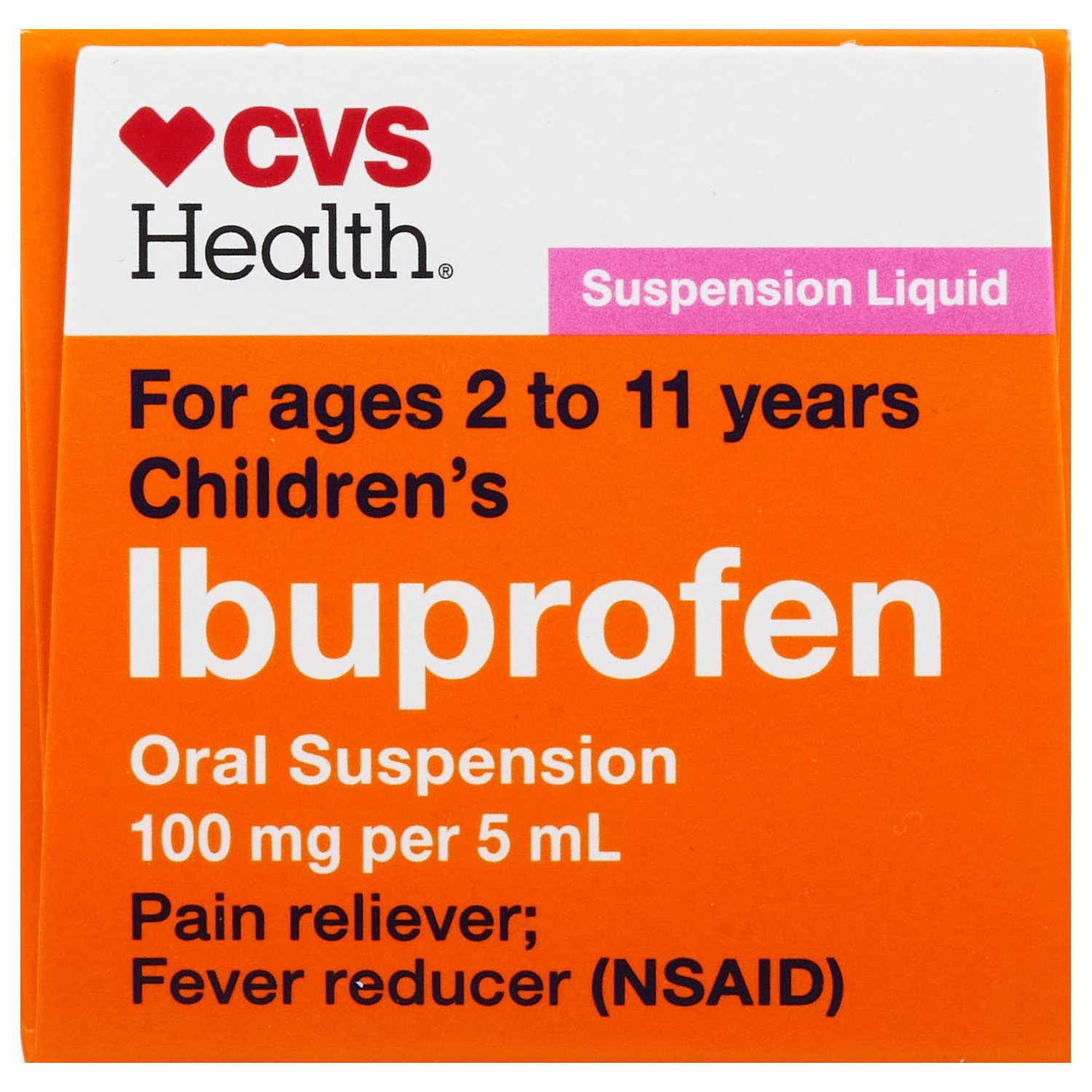 slide 5 of 7, CVS Health Children's Ibuprofen Pain Reliever & Fever Reducer (Nsaid) Oral Suspension, Bubble Gum, 4 Fl Oz, 4 oz