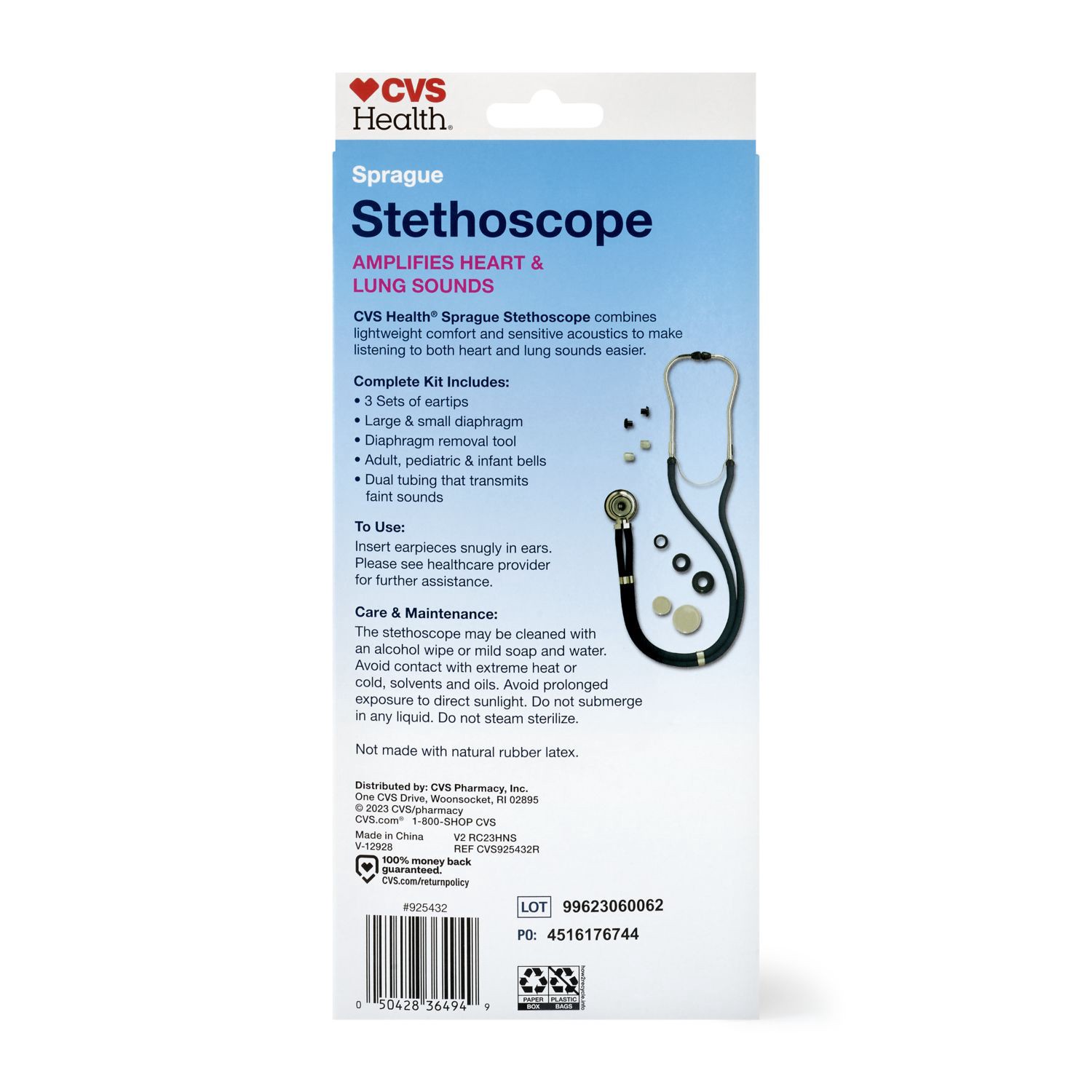 slide 4 of 4, Cvs Health Sprague Stethoscope, 1 ct