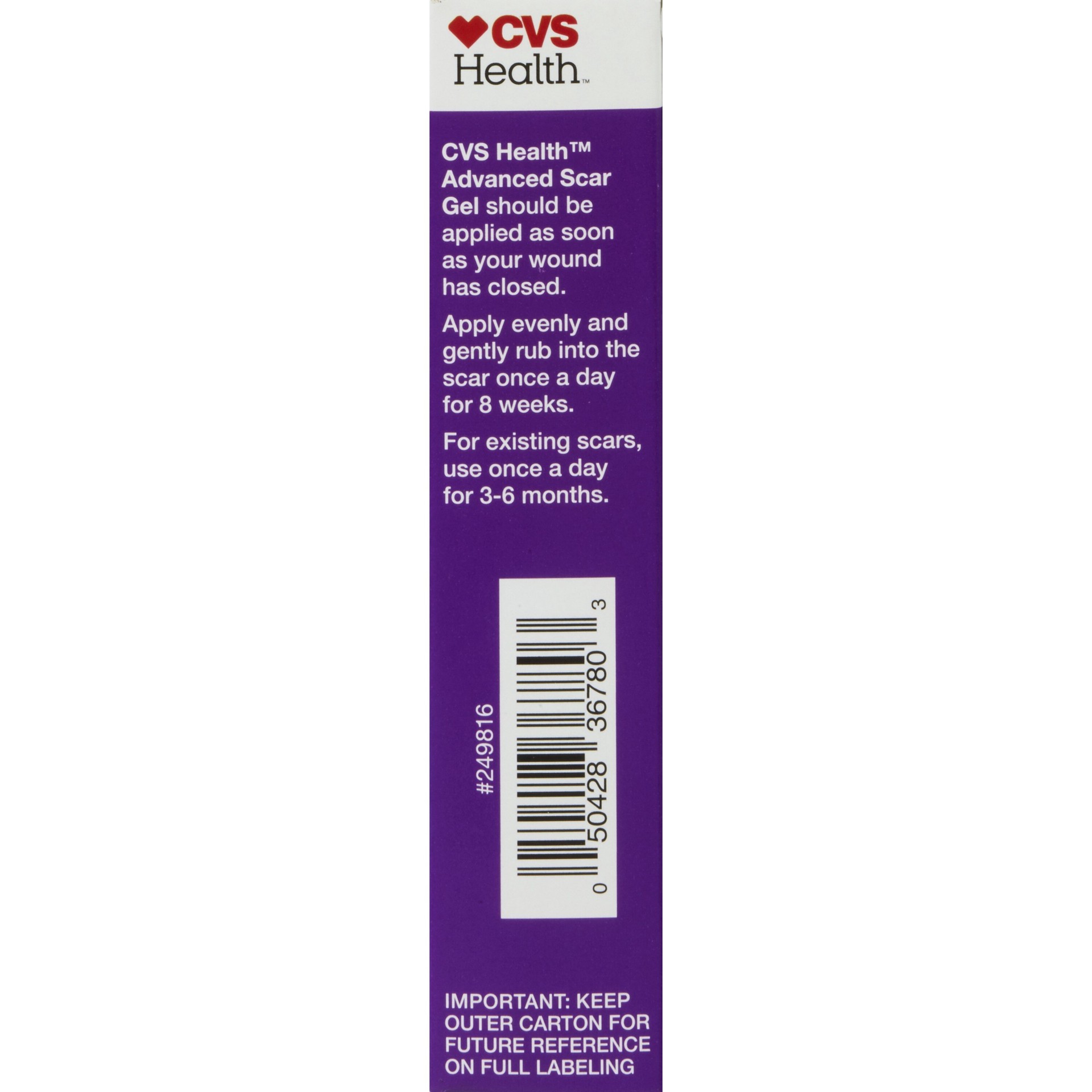 slide 2 of 10, CVS Health Scar Gel, 0.7 Oz, 1 ct