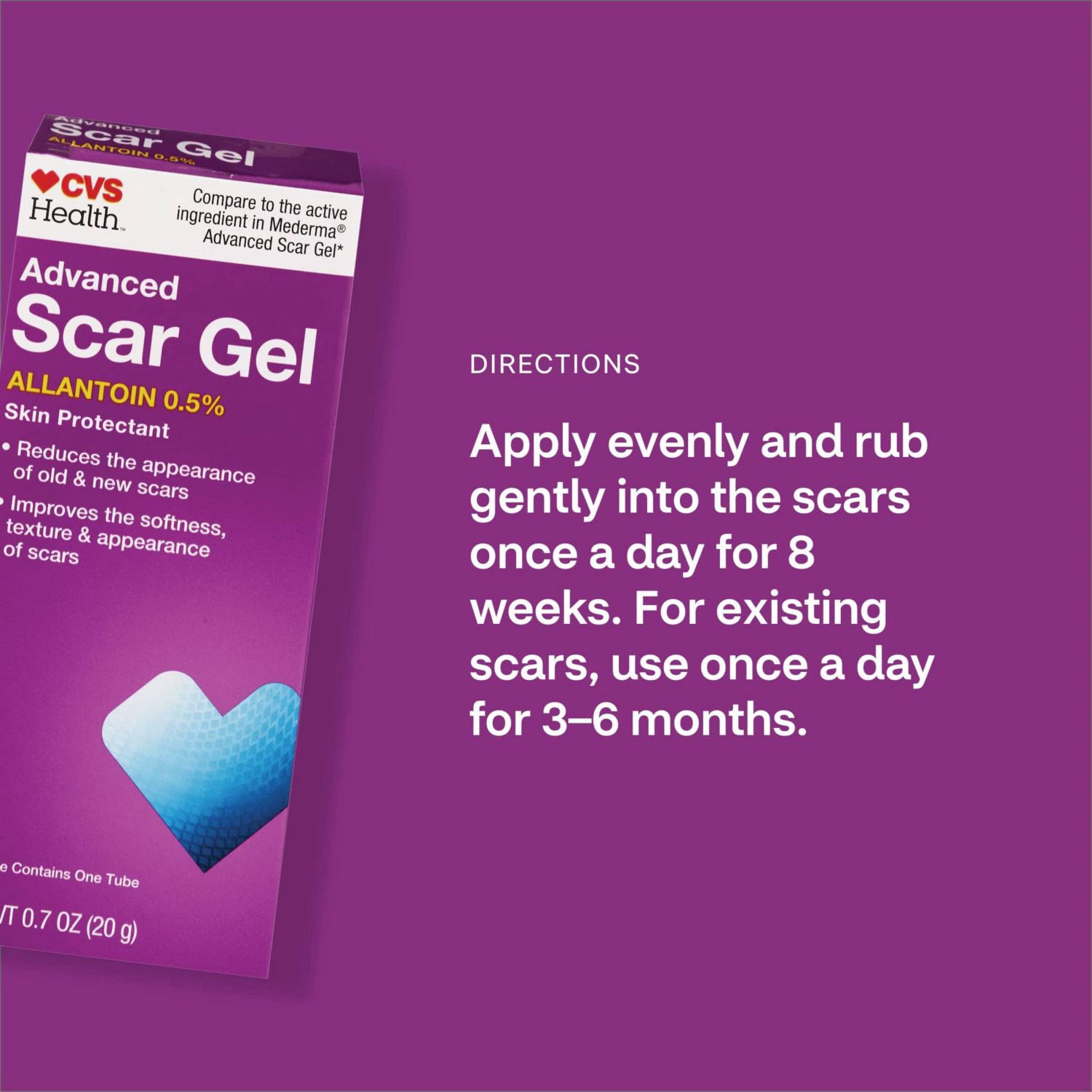 slide 8 of 10, CVS Health Scar Gel, 0.7 Oz, 1 ct