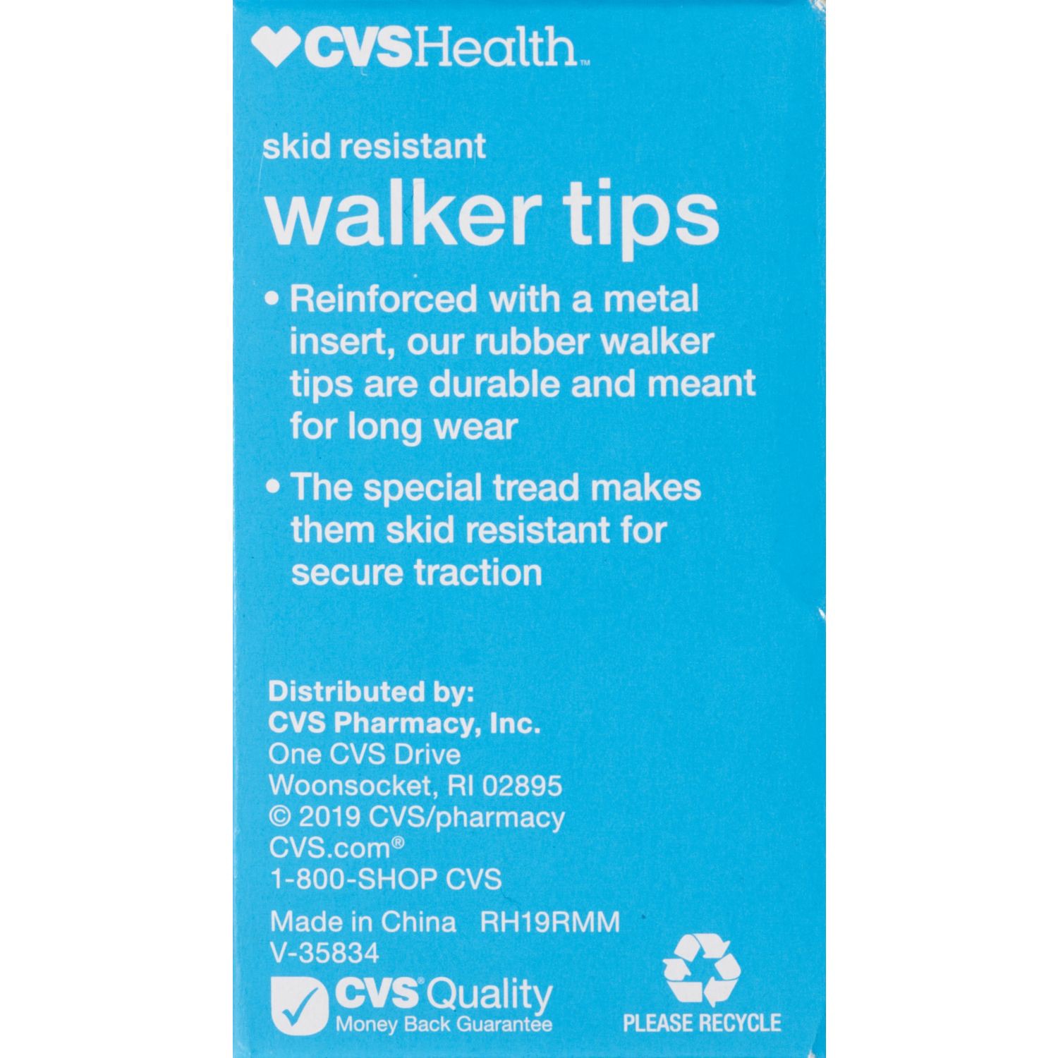 slide 3 of 3, CVS Health Walker Replacement Tips, 1 Pair, 1 ct