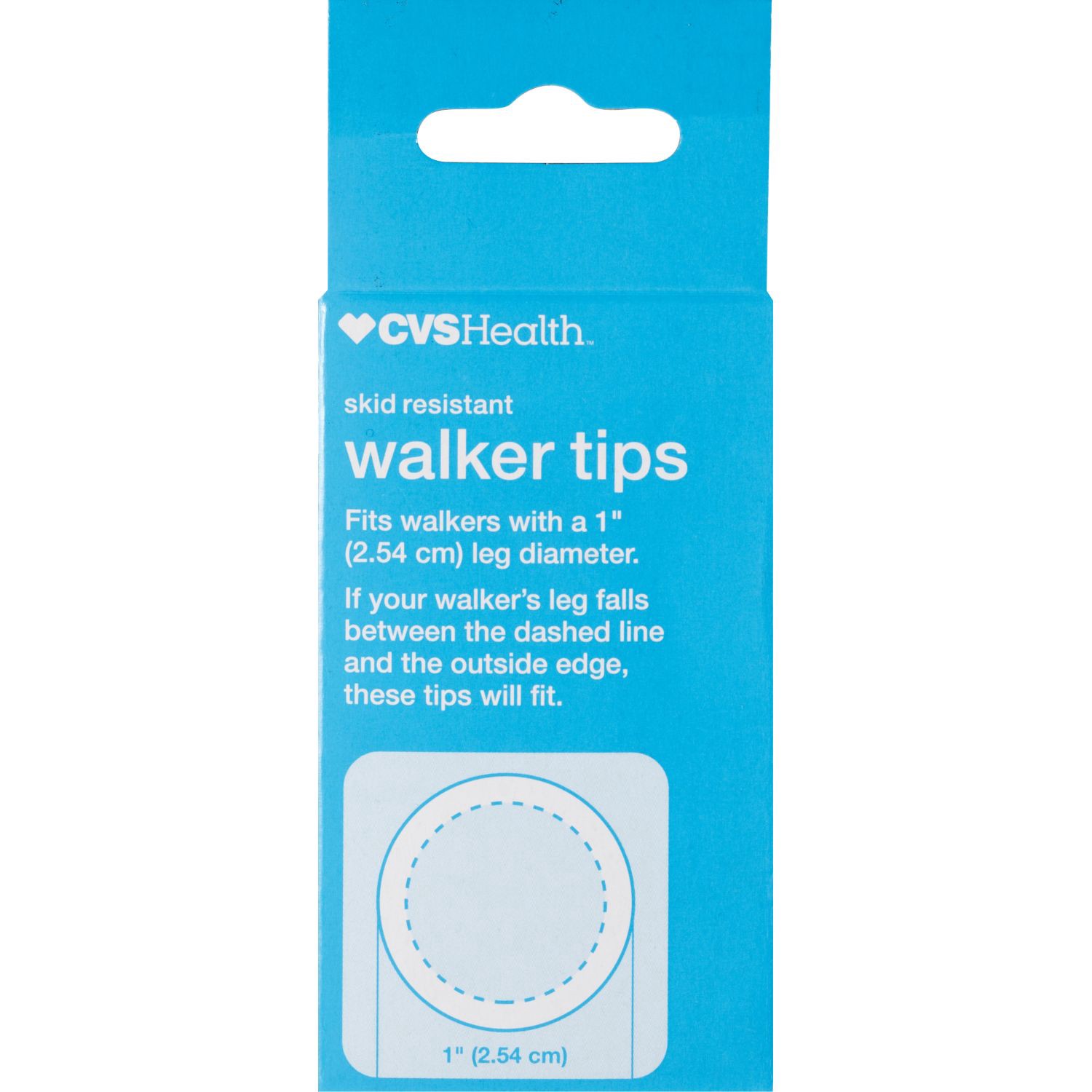 slide 2 of 3, CVS Health Walker Replacement Tips, 1 Pair, 1 ct
