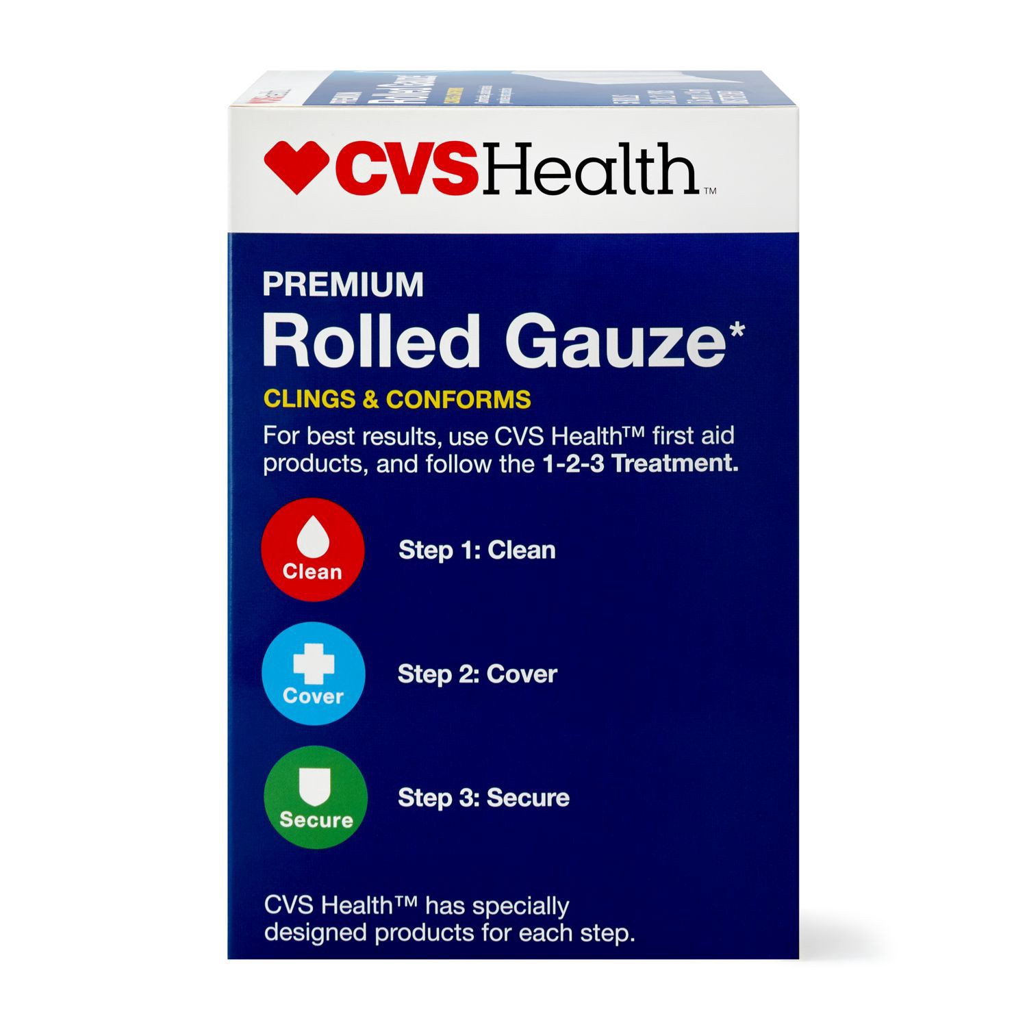 slide 5 of 5, Cvs Health Sterile Premium Latex-Free Rolled Gauze, 3 In X 2.1 Yd, 5 Ct, 1 ct