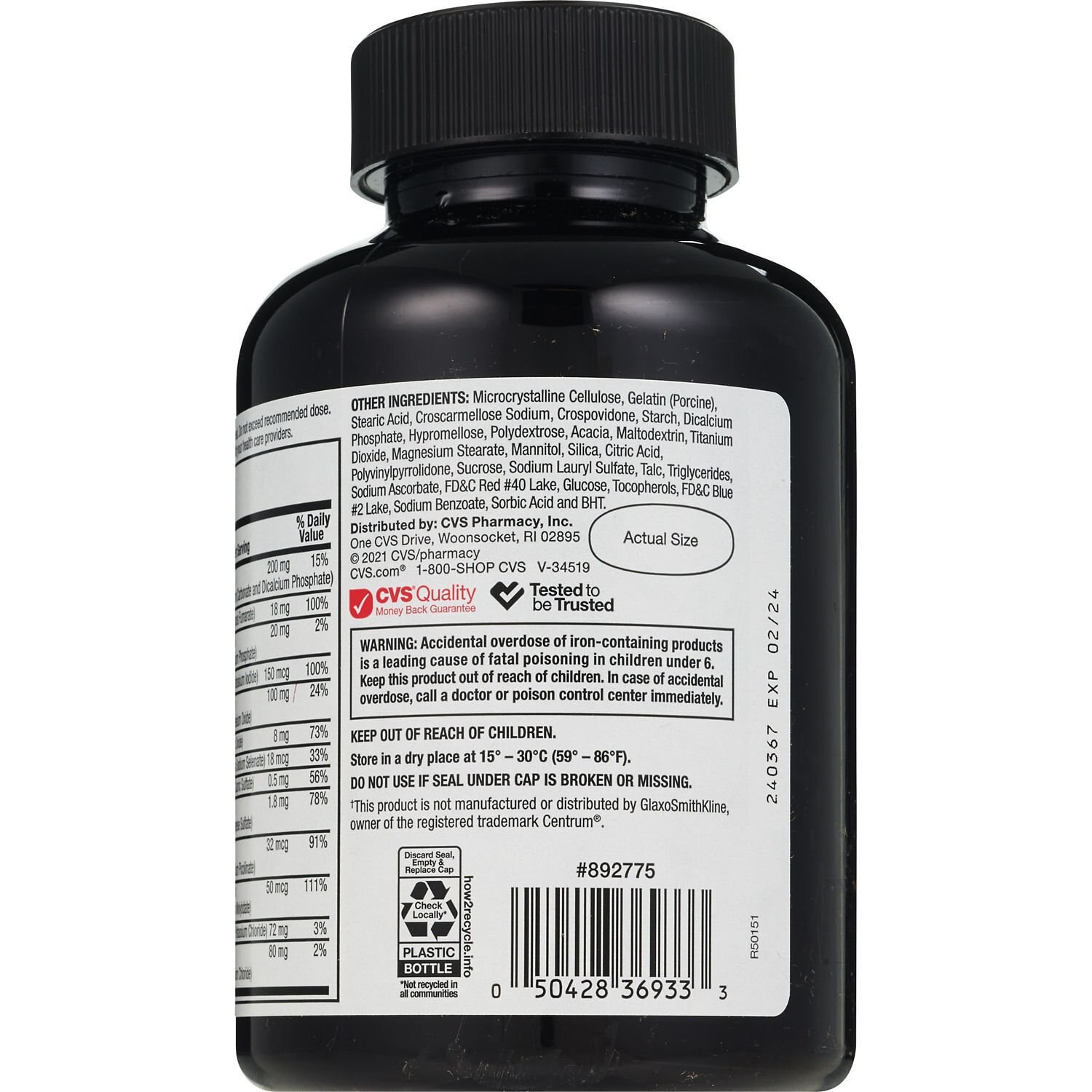 slide 5 of 5, Cvs Health Women's Multivitamin Tablets, 200 Ct, 1 ct