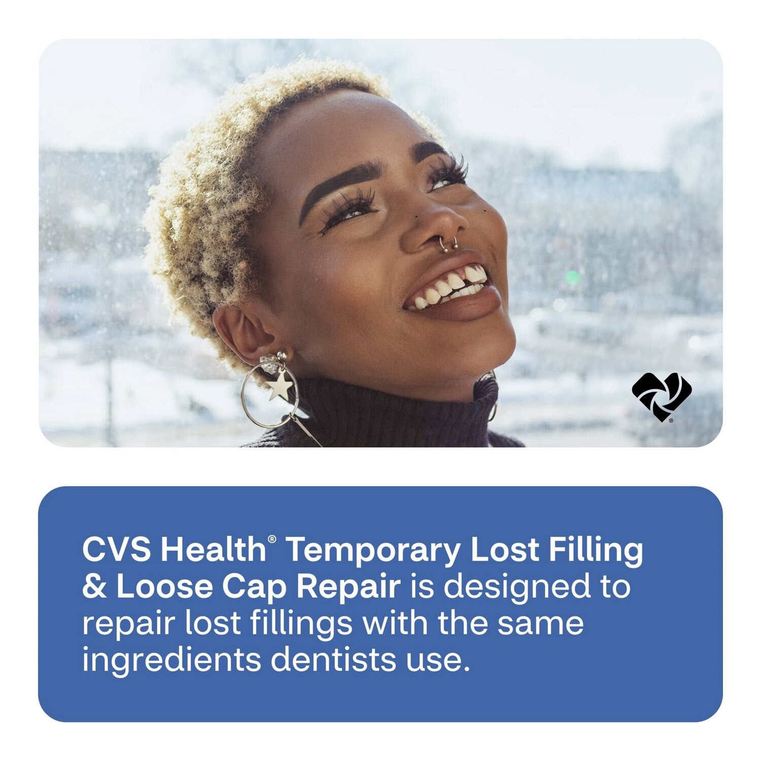 slide 6 of 7, CVS Health Dentist Strength Temporary Lost Filling & Loose Cap Repair, 0.08 Oz, 2Ct, 1 ct