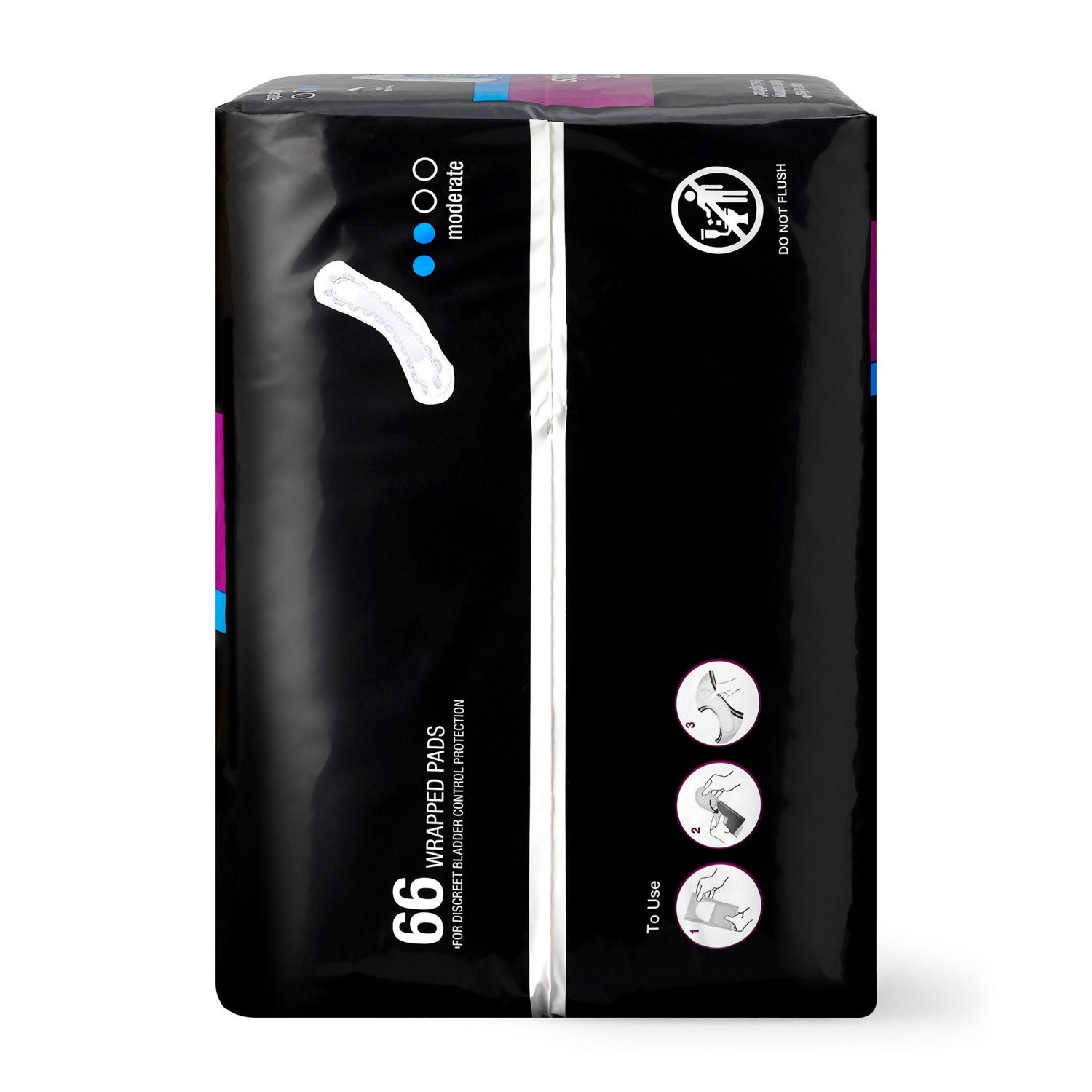 slide 3 of 6, CVS Health Women's Protective Pads Moderate Absorbency, 66 Ct, 1 ct