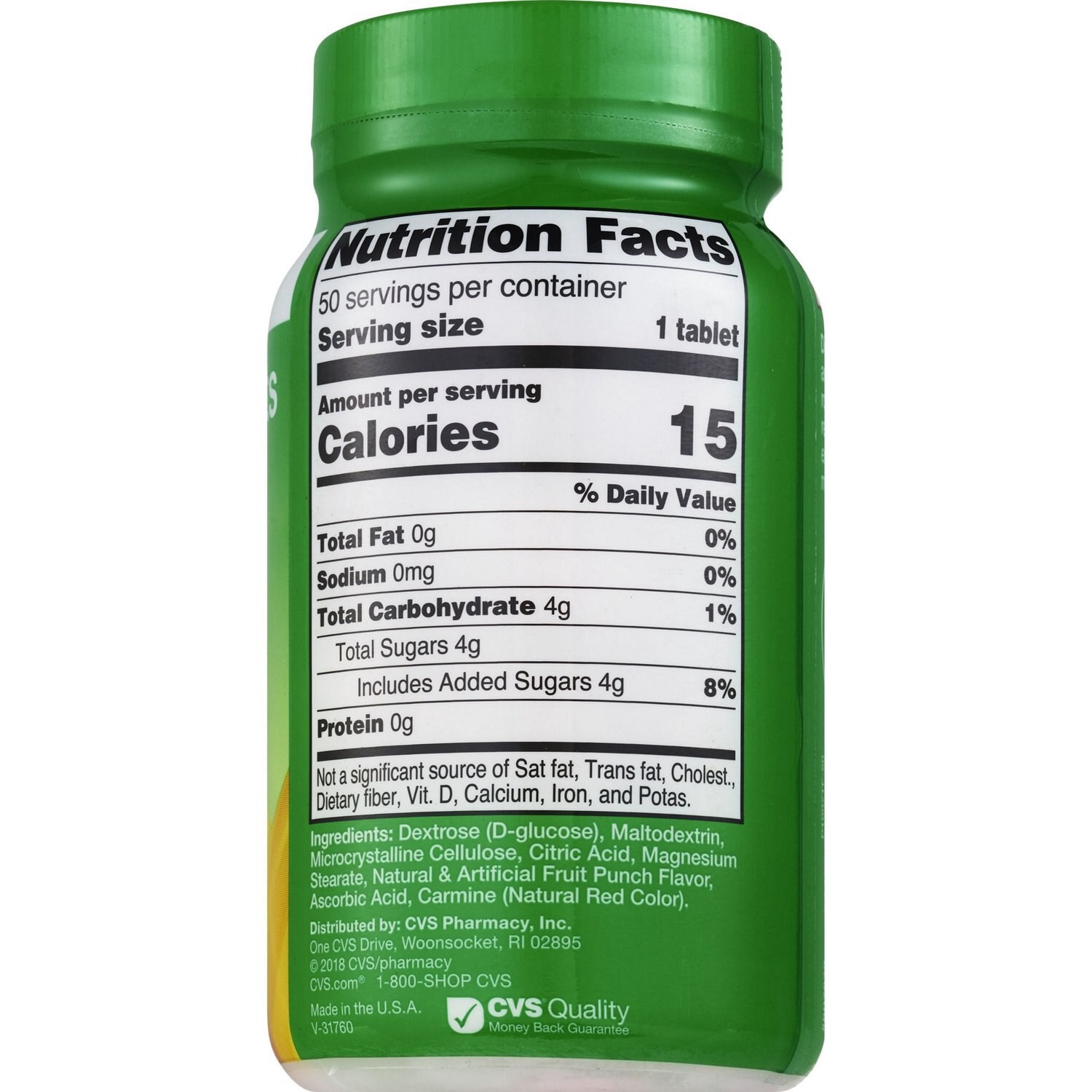 slide 3 of 3, CVS Health Glucose Tablets, Tropical Fruit, 50 Ct, 1 ct