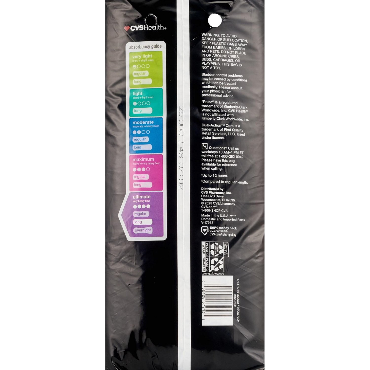 slide 6 of 6, Cvs Health Protective Pads Ultimate Absorbency, 45 Ct, 1 ct