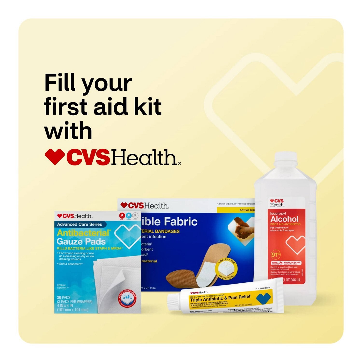 slide 3 of 11, CVS Health Sheer Anti-Bacterial Bandages, Extra Large, 10 Ct, 1 ct