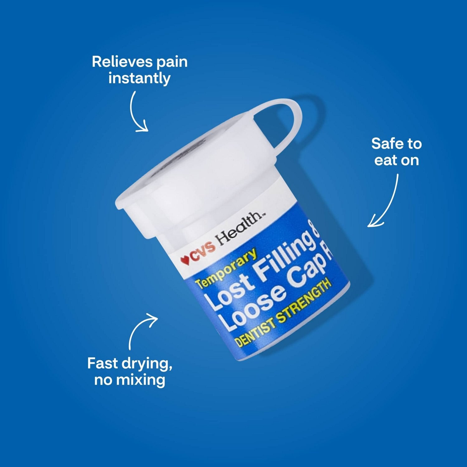 slide 4 of 6, Cvs Health Temporary Lost Filling & Loose Cap Repair, Dentist Strength, 1 ct