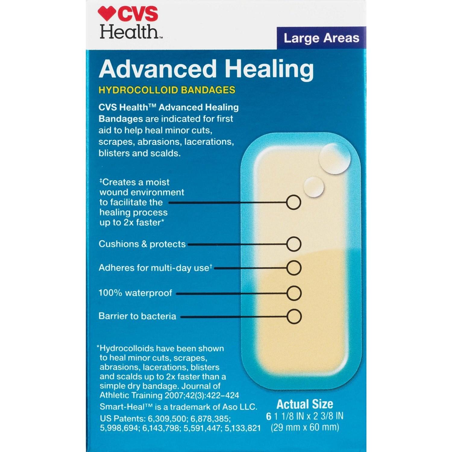 slide 4 of 4, CVS Health Advanced Healing Premium Bandages, Large, 10 Ct, 1 ct