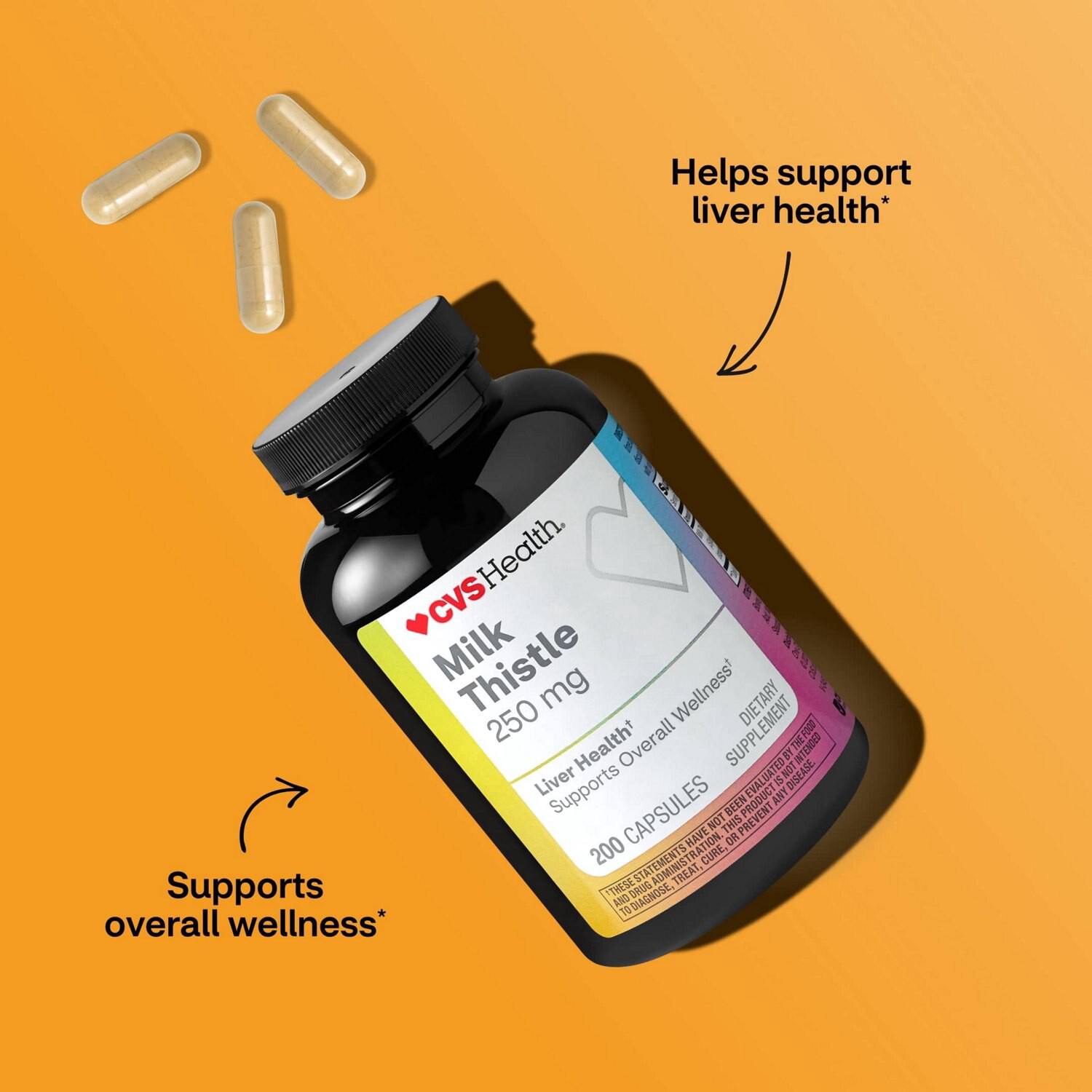 slide 4 of 9, CVS Health Milk Thistle Capsules, 200 Ct, 1 ct