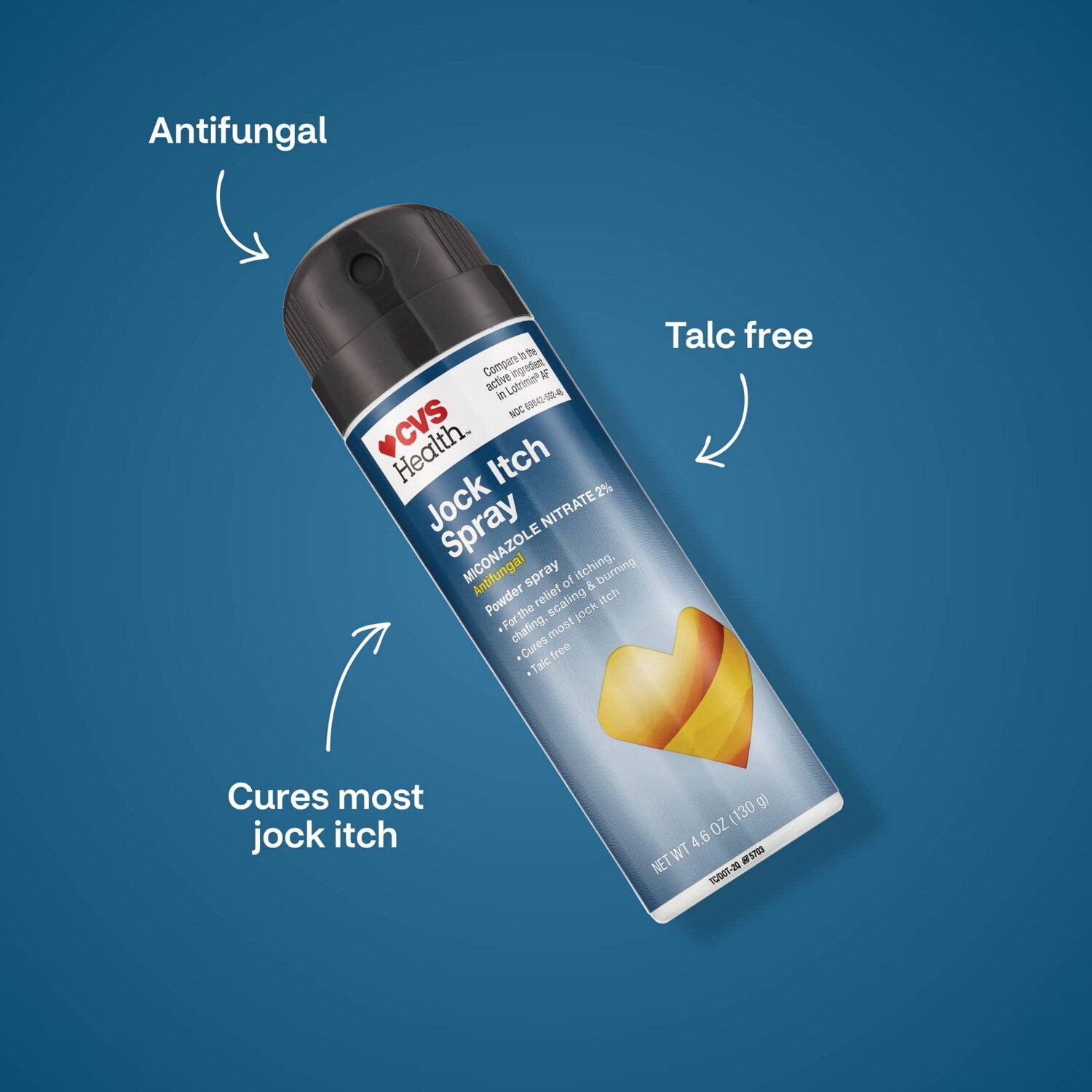 slide 3 of 10, CVS Health Jock Itch Spray, 4.6 Oz, 1 ct