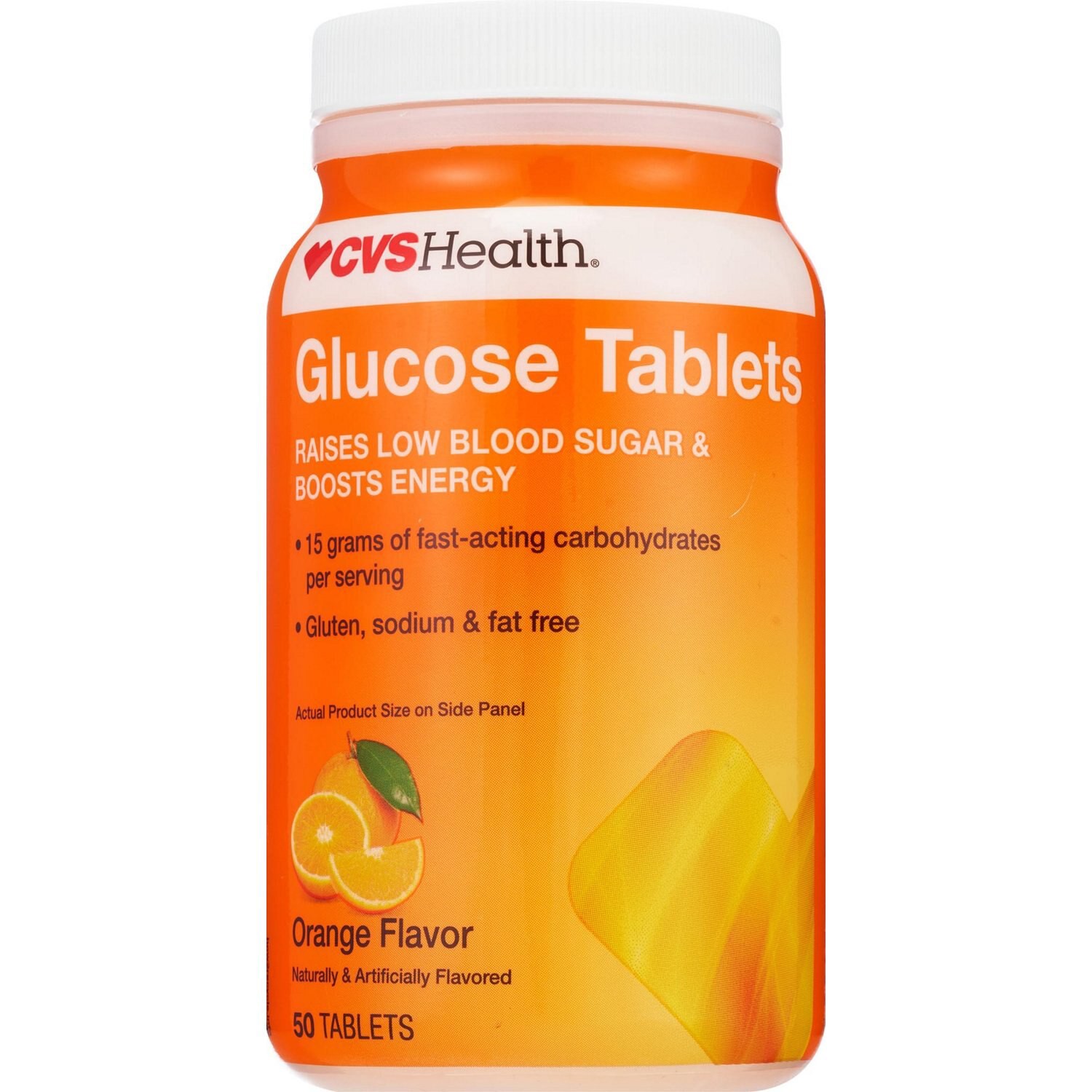 slide 5 of 5, Cvs Health Glucose Tablets Orange, 50 Ct, 1 ct