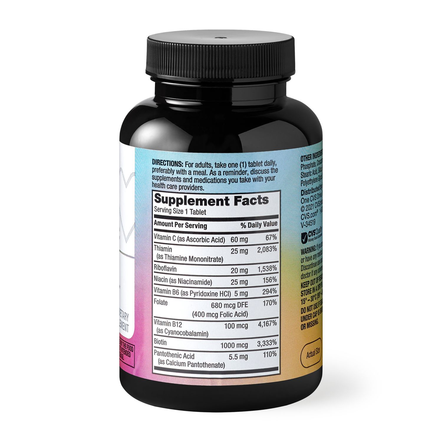 slide 4 of 4, CVS Health Super B Complex With Vitamin C Caplets, 300 Ct, 1 ct