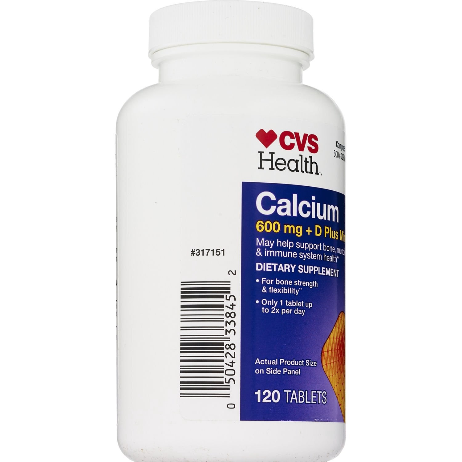 slide 3 of 5, CVS Health Calcium + D And Minerals Tablets, 120 Ct, 1 ct