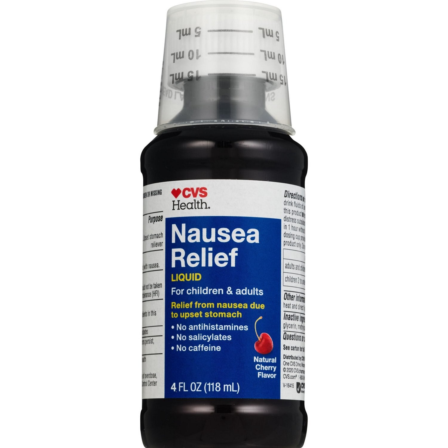 slide 4 of 5, CVS Health Nausea Relief Liquid, Cherry, 4 Oz, 1 ct
