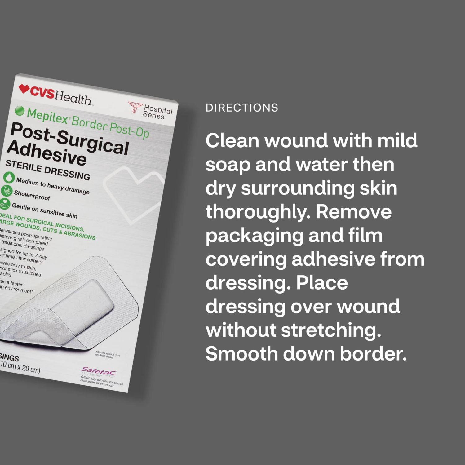 slide 9 of 10, Cvs Health Post-Surgical Adhesive Sterile Dressing, 2 Ct, 1 ct