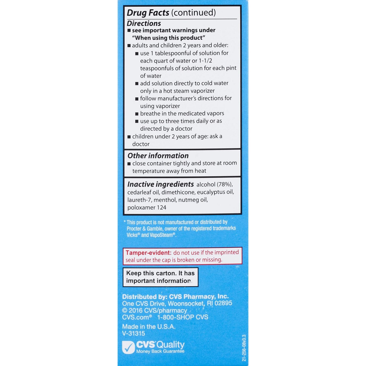 slide 4 of 6, CVS Health Vapor Steam Cough Suppressant, Soothing Menthol, 8 Oz, 1 ct