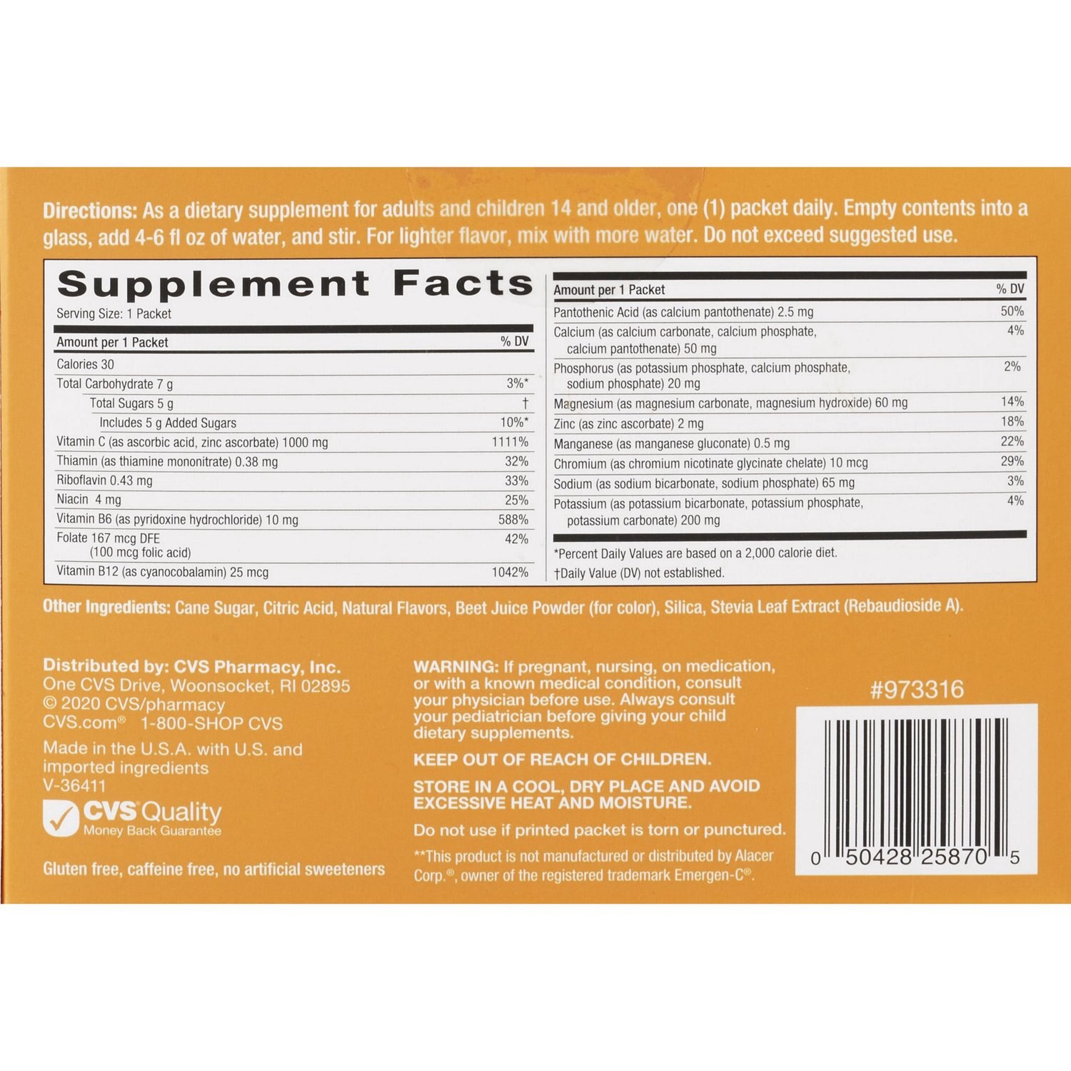 slide 4 of 5, CVS Health Immune Support Vitamin C Drink Packets, Strawberry Kiwi, 30 Ct, 30 ct