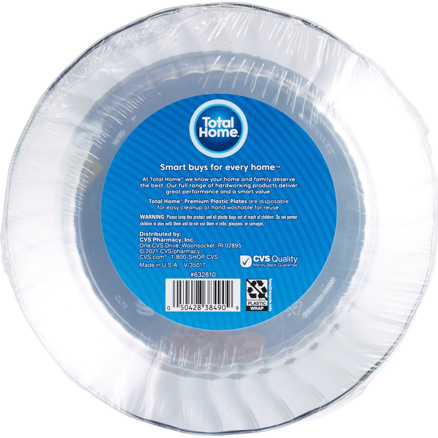 slide 2 of 2, Total Home Premium Plastic Plates, 10 Ct, 1 ct