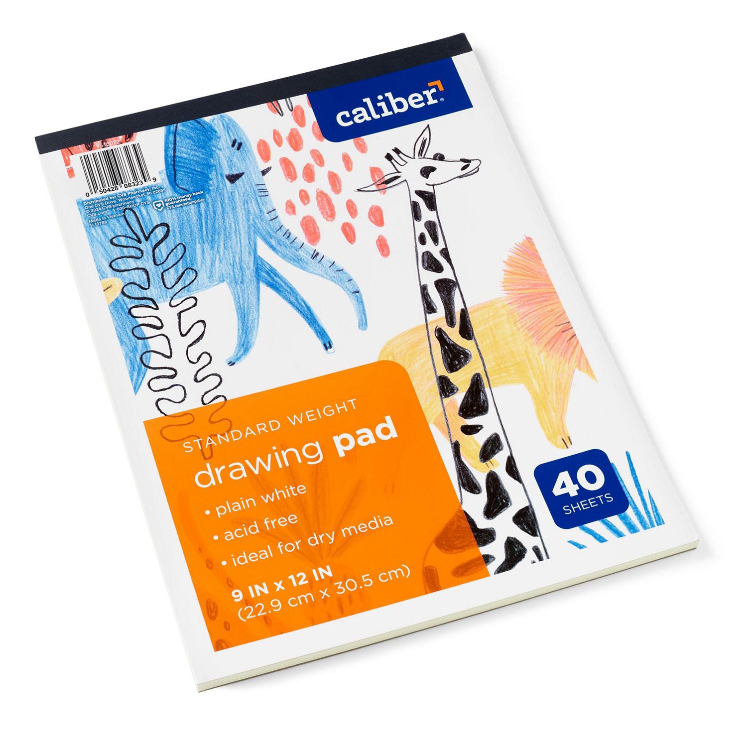 slide 2 of 4, Caliber Drawing Pad Plain White, 1 ct