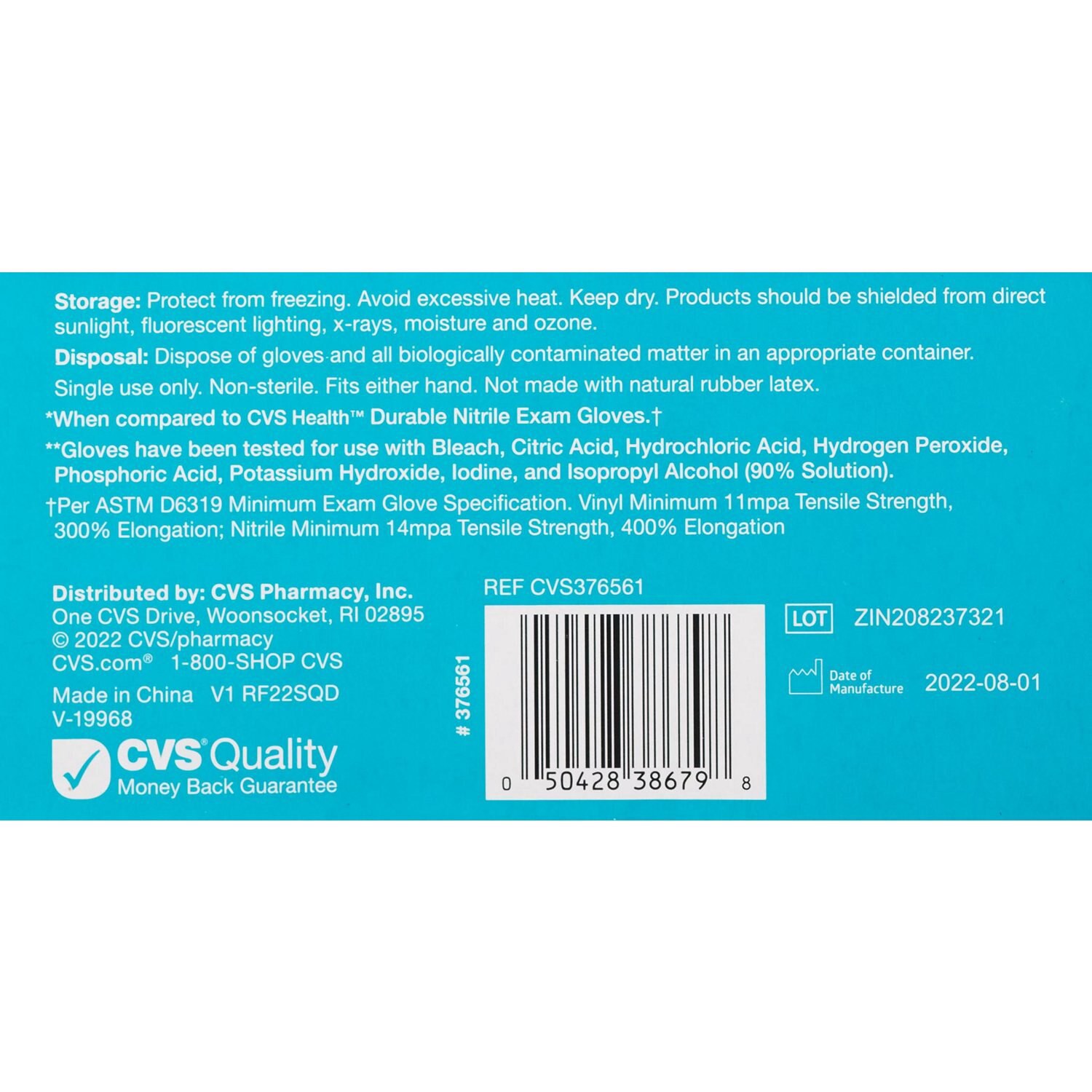 slide 2 of 3, Curad, Durable Osfm Nitrile Exam Gloves, 40 Ct, 1 ct