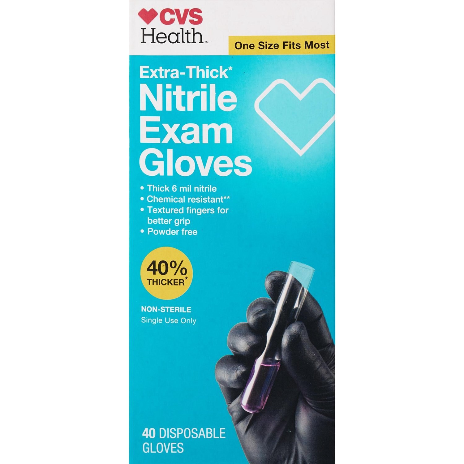 slide 3 of 3, Curad, Durable Osfm Nitrile Exam Gloves, 40 Ct, 1 ct