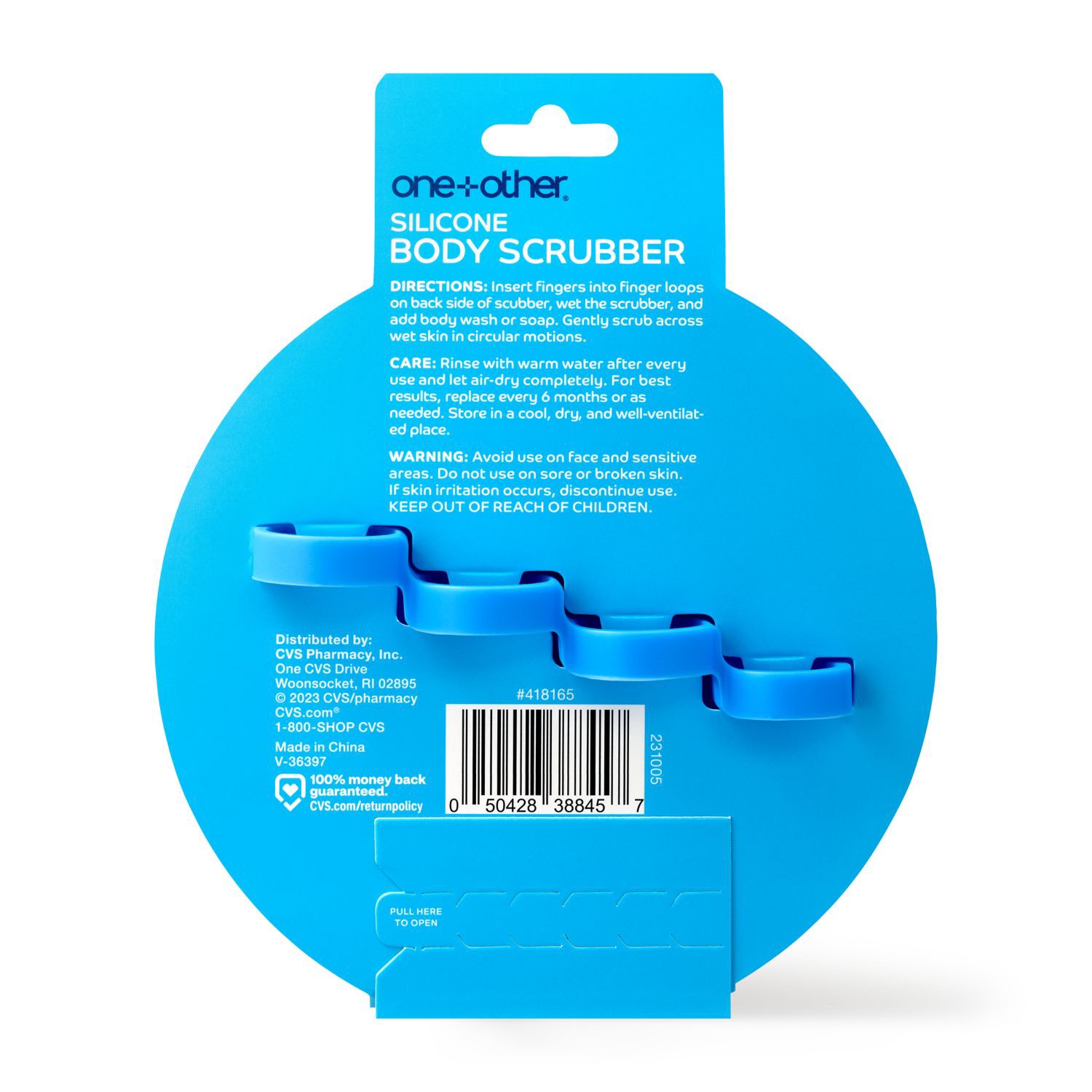 slide 4 of 4, ONE+OTHER Poparazzi Silicone Body Scrubber, 1 ct