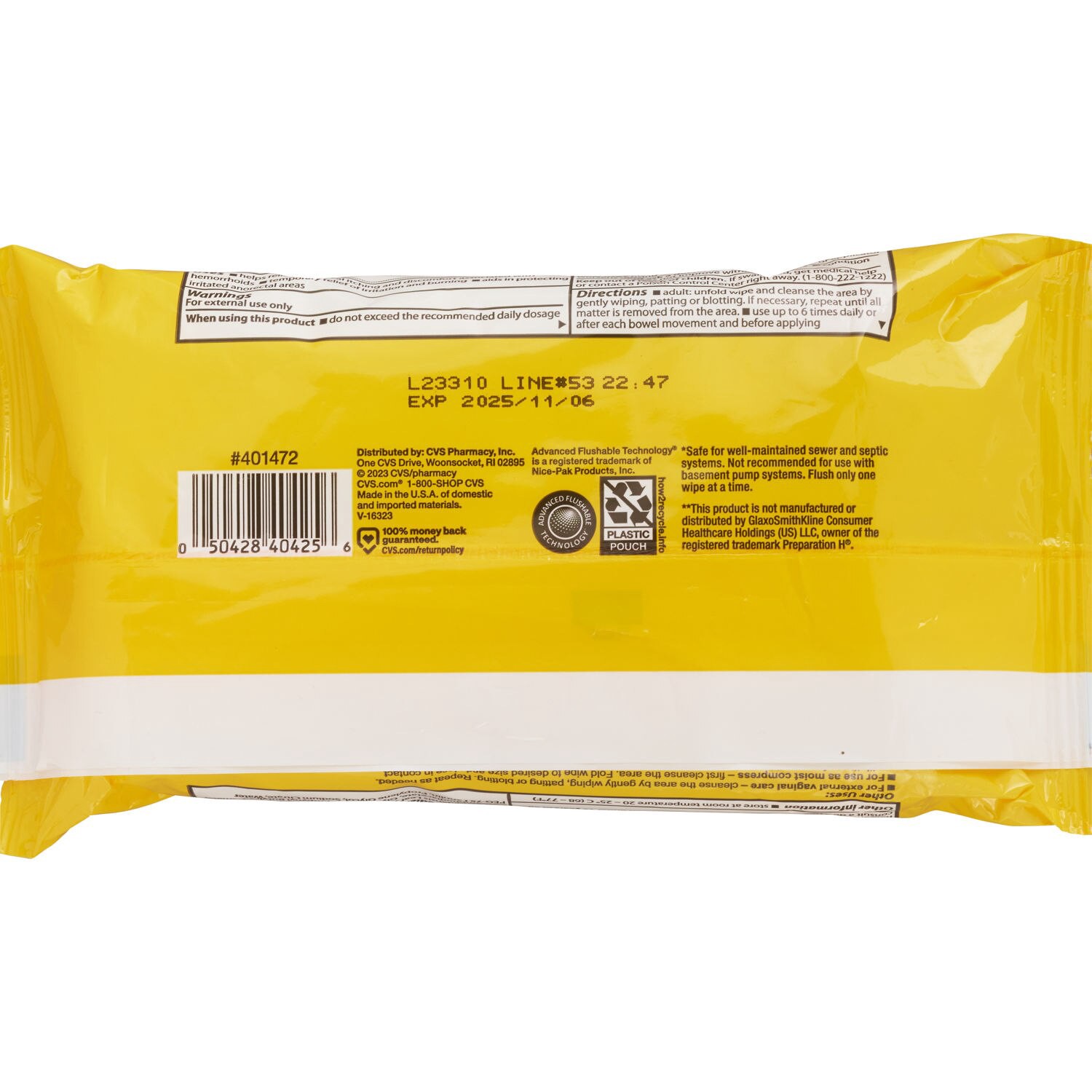 slide 2 of 3, CVS Health Hemorrhoidal Medicated Wipes, 48 Ct, 1 ct