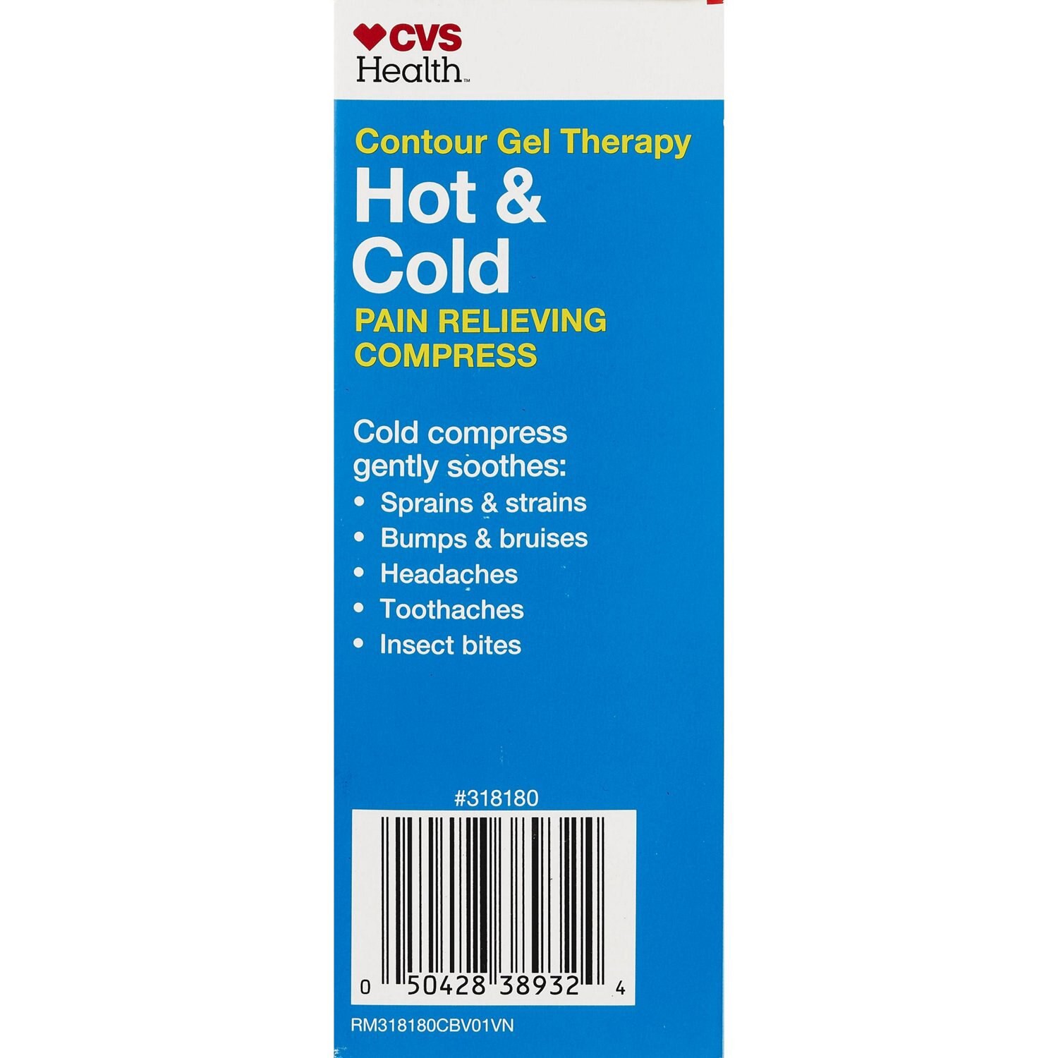 slide 4 of 4, Cvs Health Contour Gel Therapy Hot & Cold Pain Relieving Compress, S-M, 1 ct