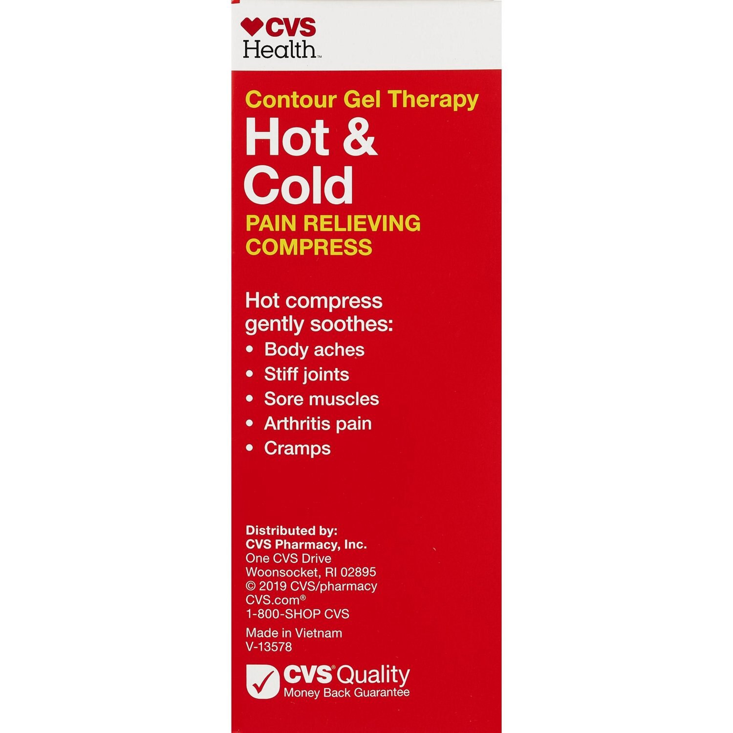 slide 2 of 4, Cvs Health Contour Gel Therapy Hot & Cold Pain Relieving Compress, S-M, 1 ct