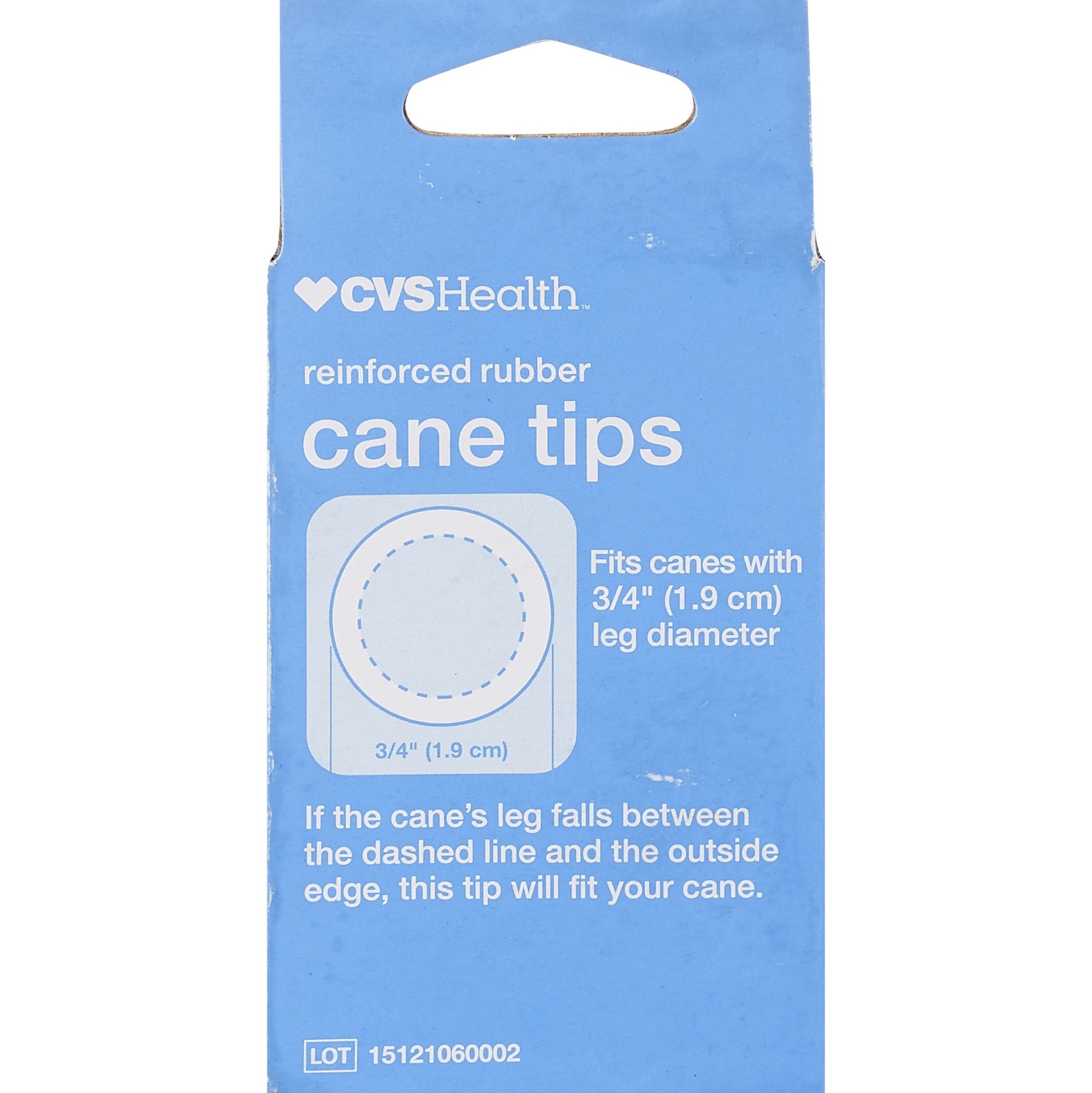 slide 3 of 4, Cvs Health Cane Tip, Black, 3/4", 2 Ct, 1 ct