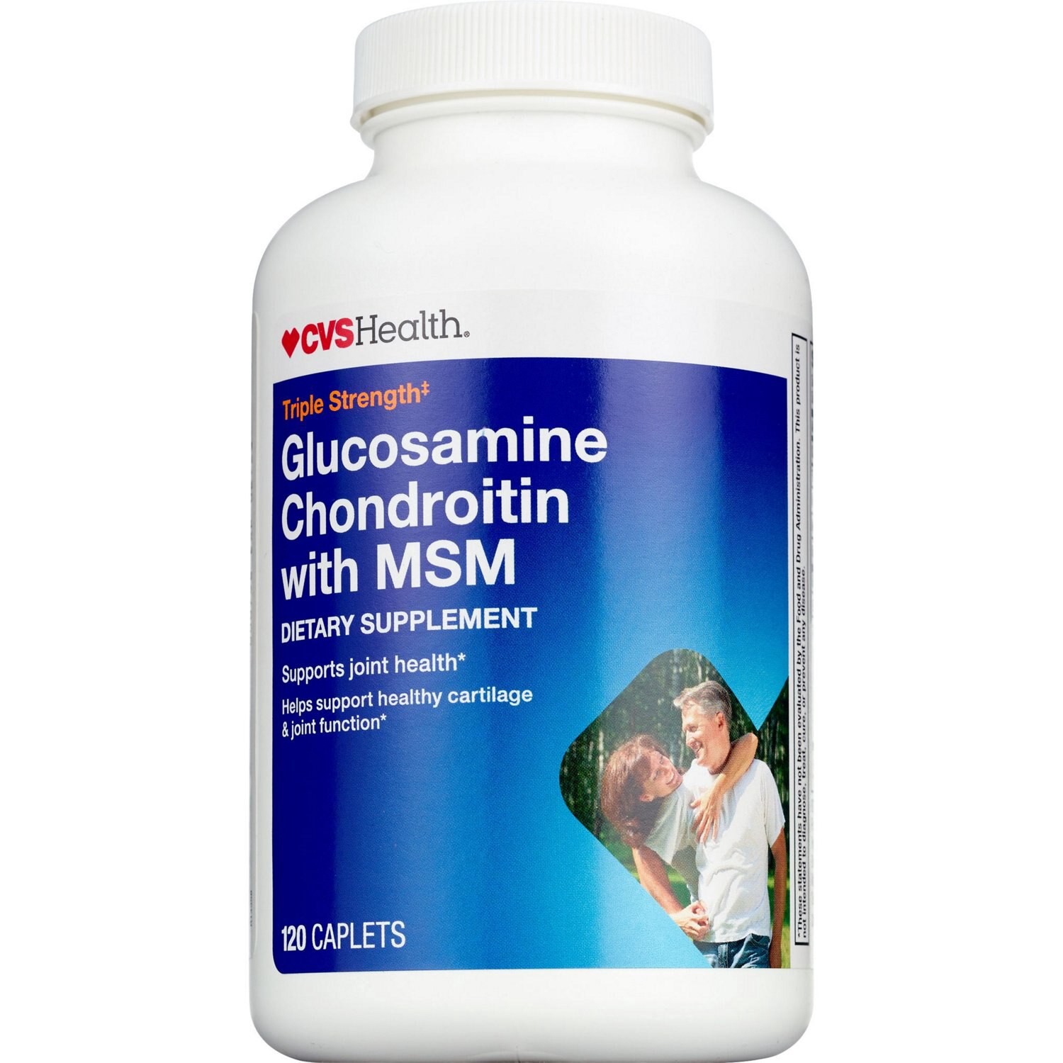 slide 5 of 6, CVS Health Glucosamine Chondroitin With Msm Caplets, 120 Ct, 1 ct