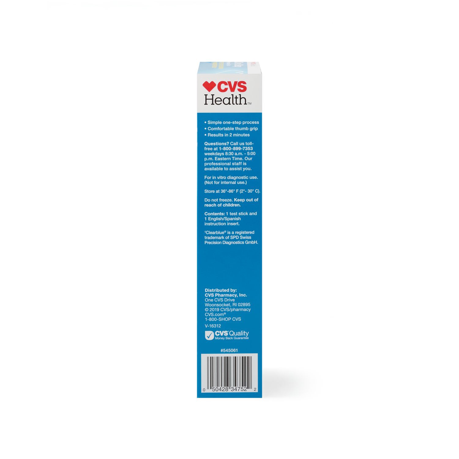 slide 4 of 5, CVS Health One Step Pregnancy Test, 1 ct