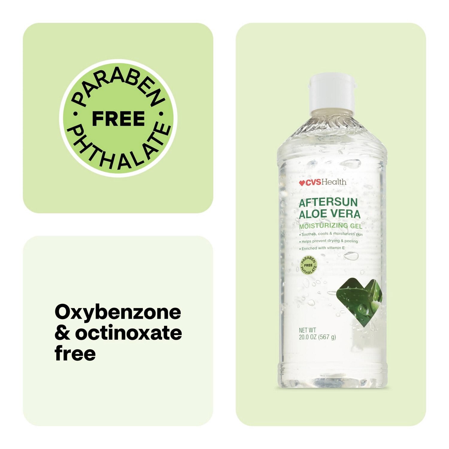 slide 4 of 7, CVS Health Aftersun Aloe Vera Moisturizing Gel, Value Size, 1 ct