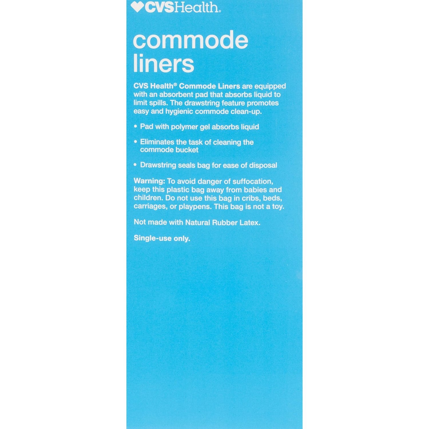 slide 6 of 6, CVS Health Commode Liner With Super Absorbent Pad, 12 Ct, 1 ct