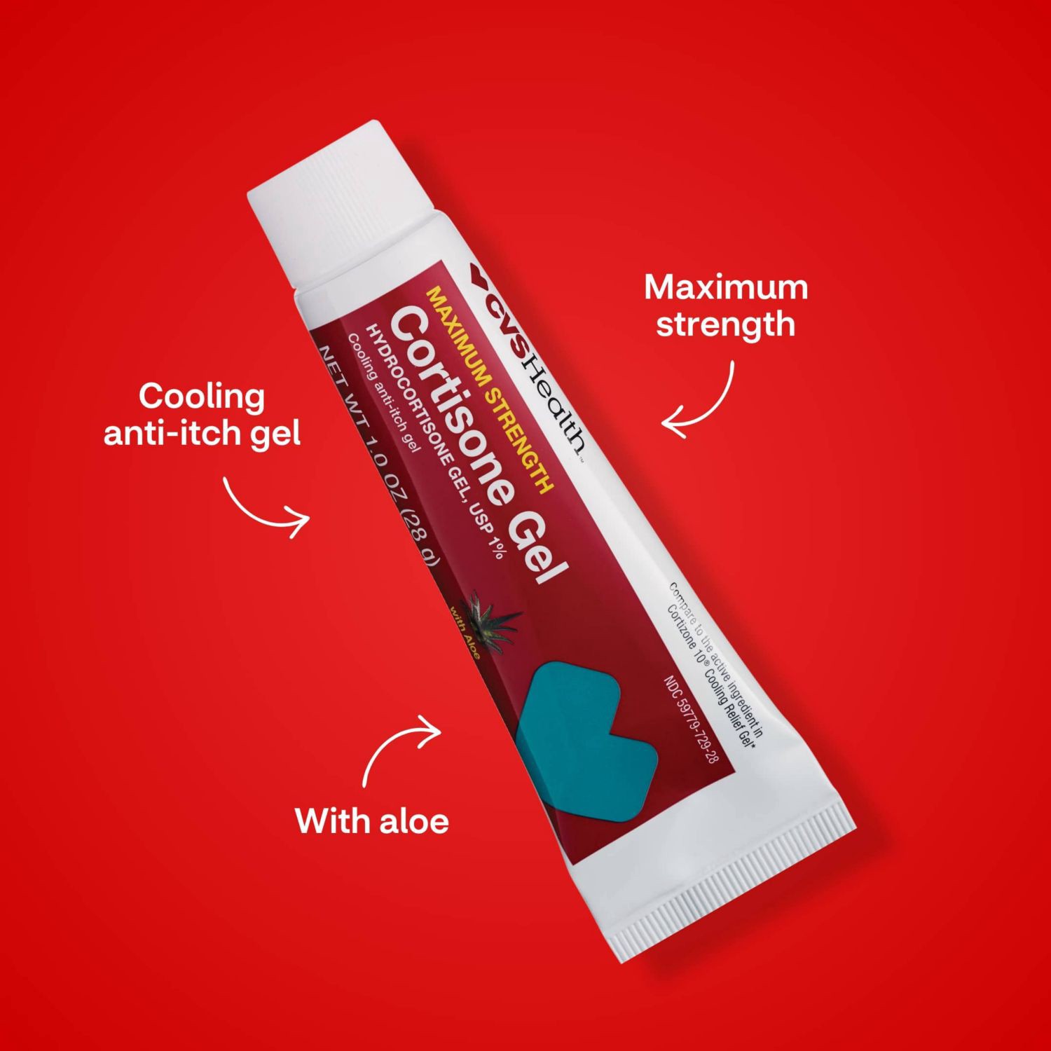 slide 4 of 10, CVS Health Maximum Strngth Corisone Anti-Itch Gel, 1 Oz, 1 ct