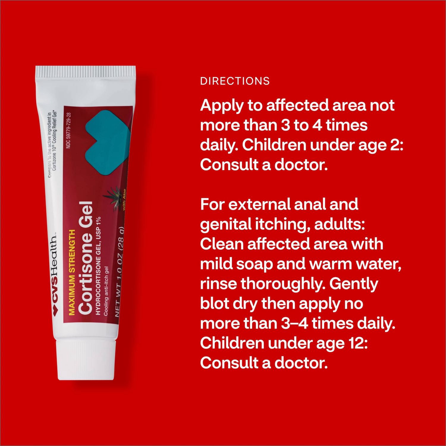 slide 9 of 10, CVS Health Maximum Strngth Corisone Anti-Itch Gel, 1 Oz, 1 ct