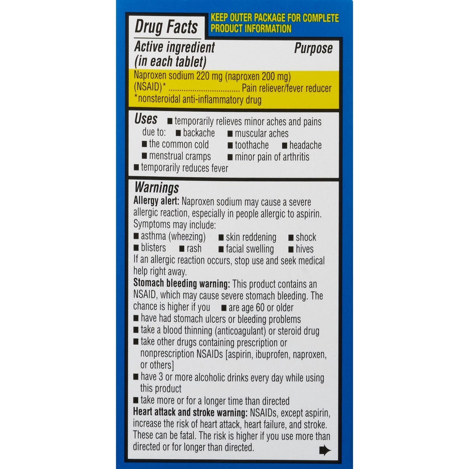 slide 2 of 6, CVS Health Back & Muscle Pain Naproxen Sodium 220 Mg Tablets, 100 Ct, 1 ct