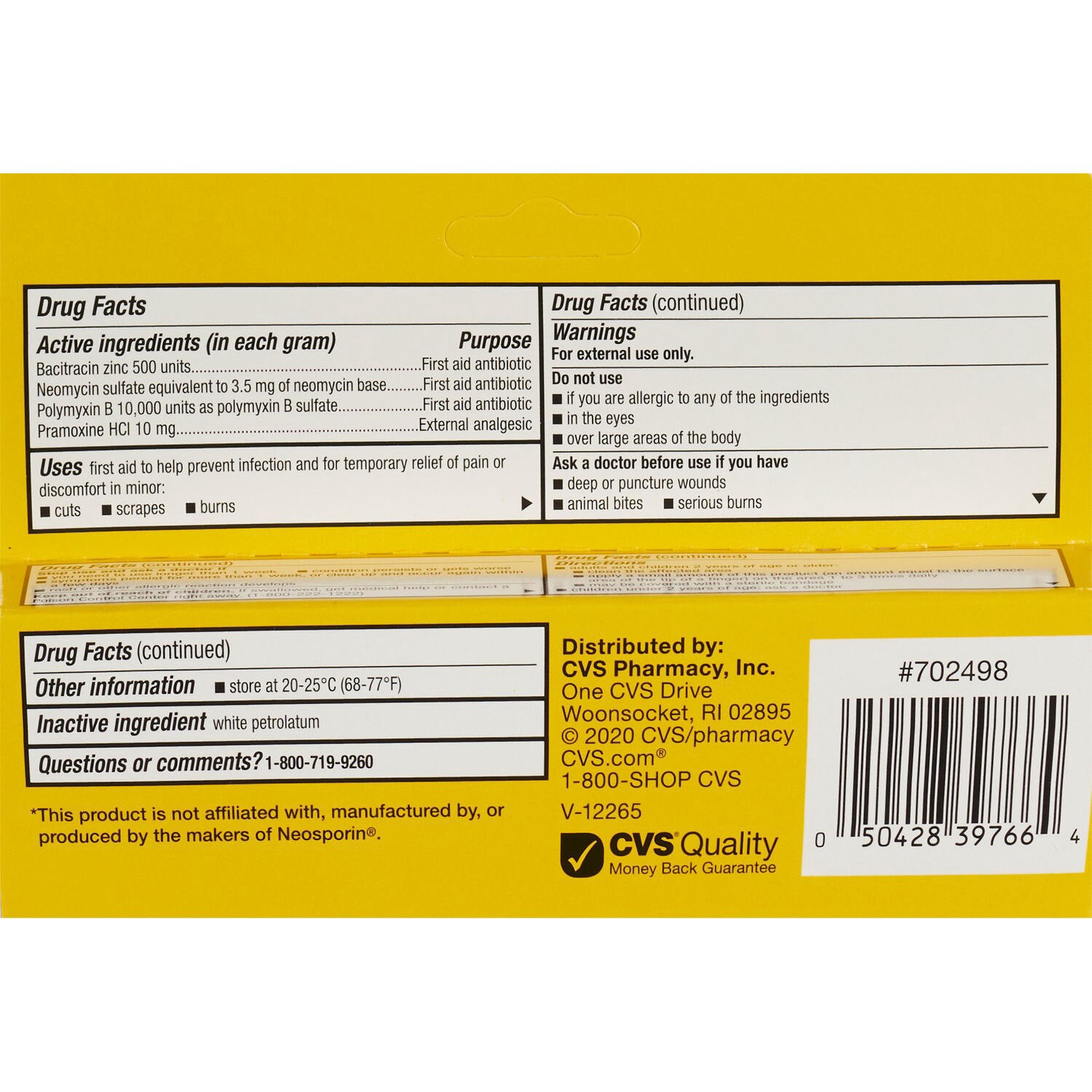 slide 11 of 13, CVS Health Triple Antibiotic & Pain Relief Maximum Strength Ointment, 1 Oz, 1 ct