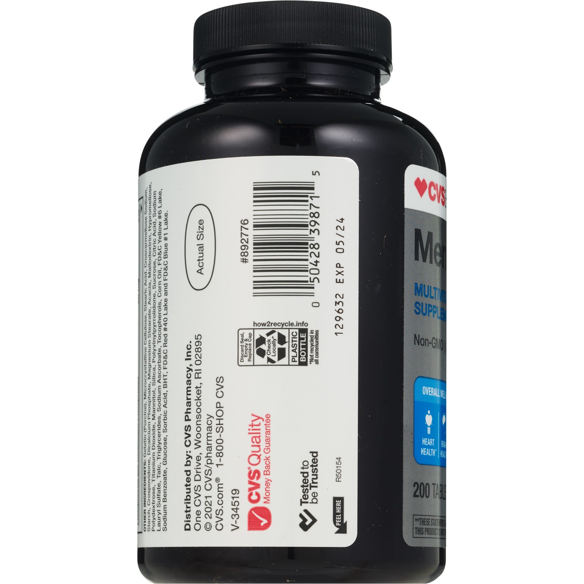 slide 6 of 6, CVS Health Men's 50+ Multivitamin Tablets, 200 Ct, 1 ct